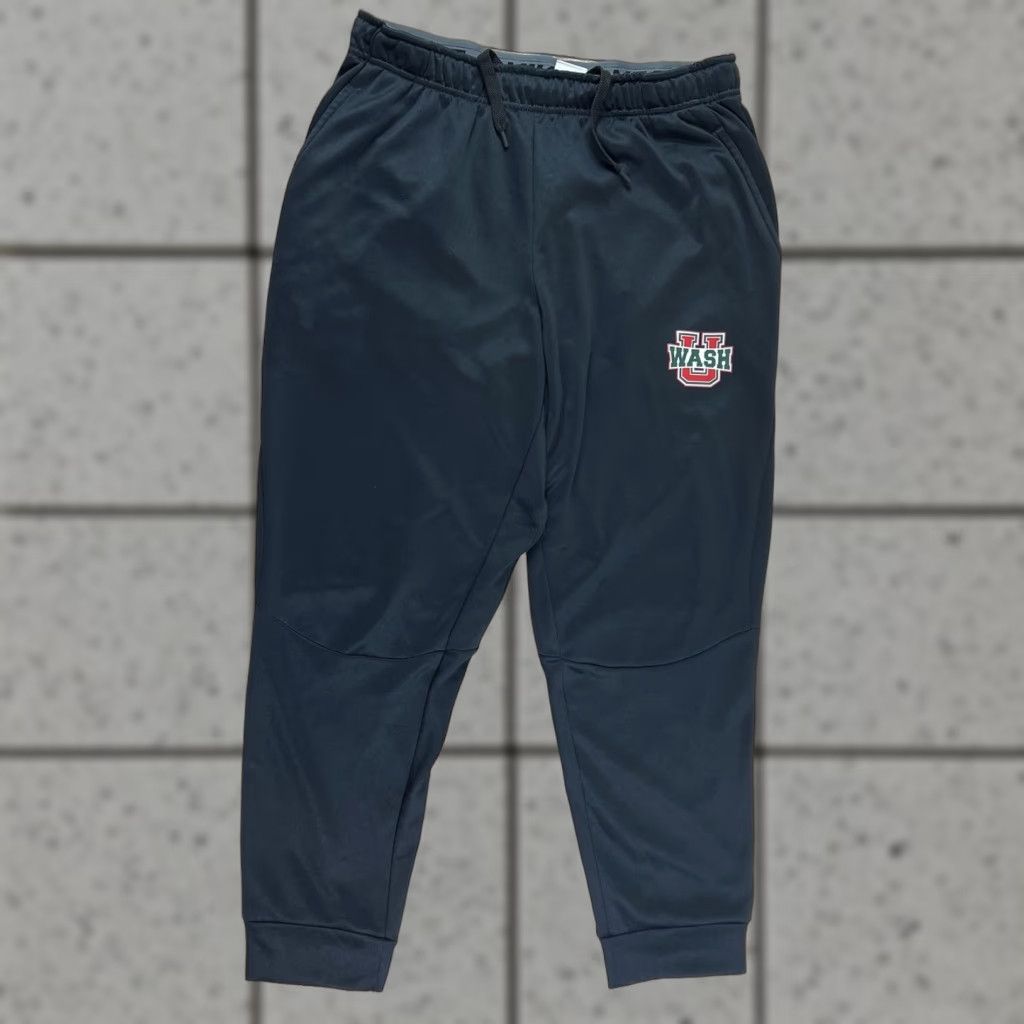 Nike VINTAGE Mens Nike Therma Tapered Jogger Pants Wash U Washington University Bears Large Black Mens Jogger Pants University Theme 90s? Size US 33 - 1 Thumbnail