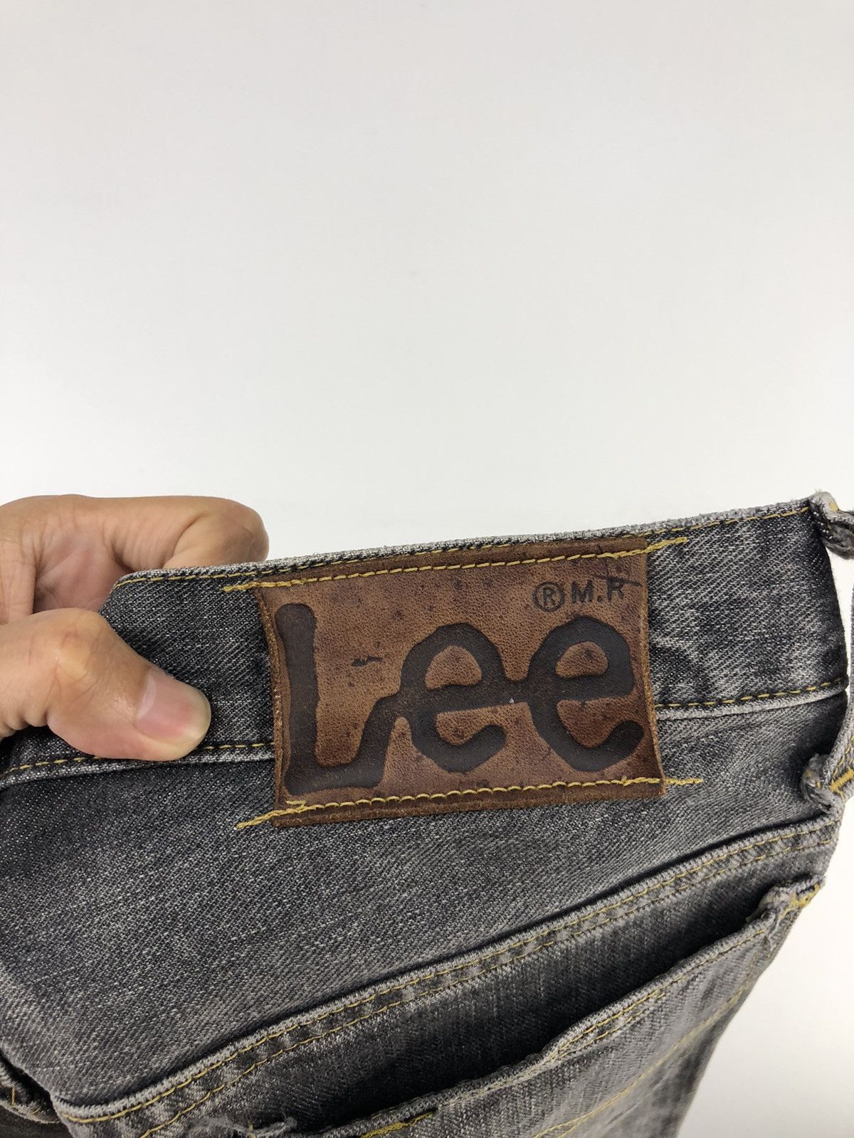 Lee Vintage Lee Distressed Flare Bootcut Faded Black Jeans Size US 28 / EU 44 - 22 Thumbnail