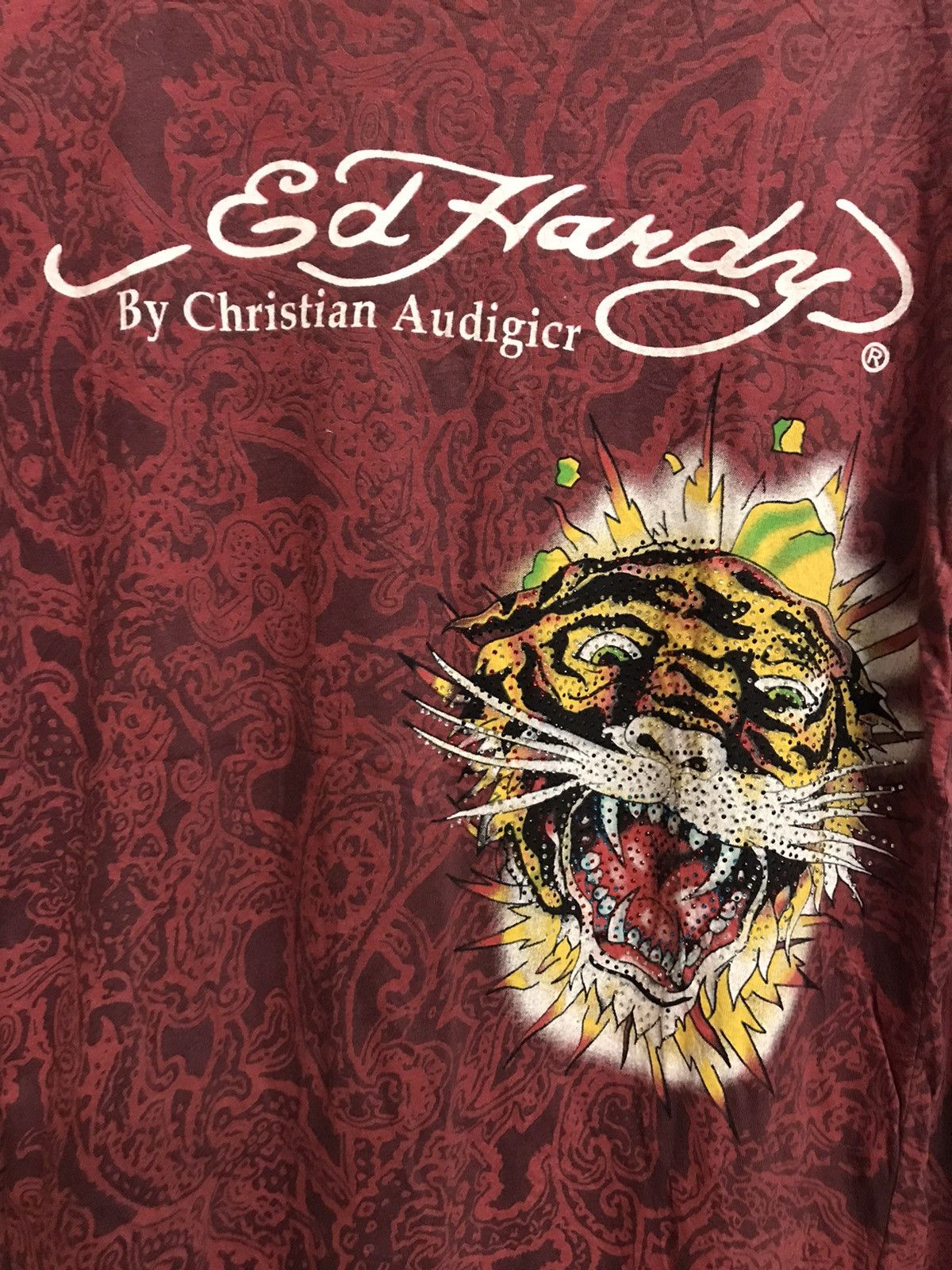 Ed Hardy Vtg Ed Hardy by Christian Audigier Skull Logo Very Rare Size US M / EU 48-50 / 2 - 5 Thumbnail