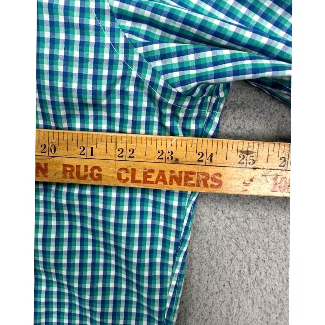 Brooks Brothers Brooks Brothers Shirt Mens Large Green Plaid 1818 Regent Supima Cotton Button Up Shirt Size US L / EU 52-54 / 3 - 5 Thumbnail
