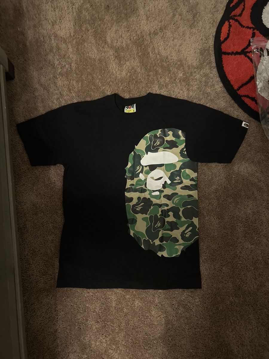 Bape BAPE ABC Camo Side Big Ape Head Tee 'Black/Green' Size US S / EU 44-46 / 1 - 2 Thumbnail