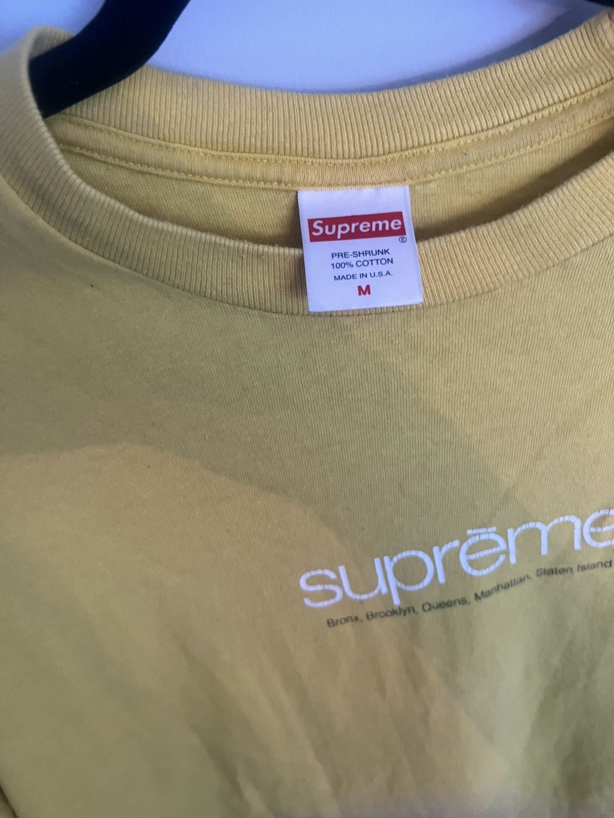 Supreme × Vintage Supreme “Five Boroughs” Yellow Tee Size US M / EU 48-50 / 2 - 3 Thumbnail