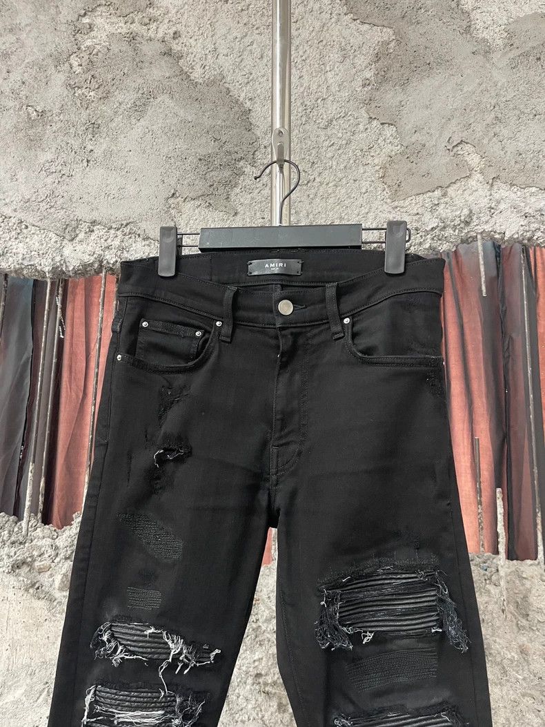 Amiri Amiri MX1 leather patched jeans Size US 29 - 3 Thumbnail