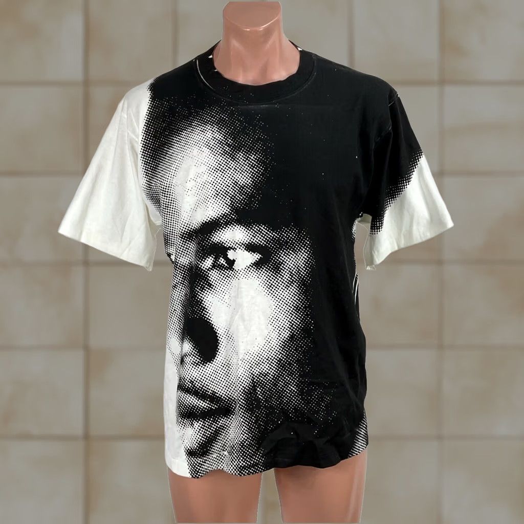 Vintage Nike Shirt Adult M Black And White All Over Print 80s Bo Jackson Just Do It Usa Made Mens, Men's
