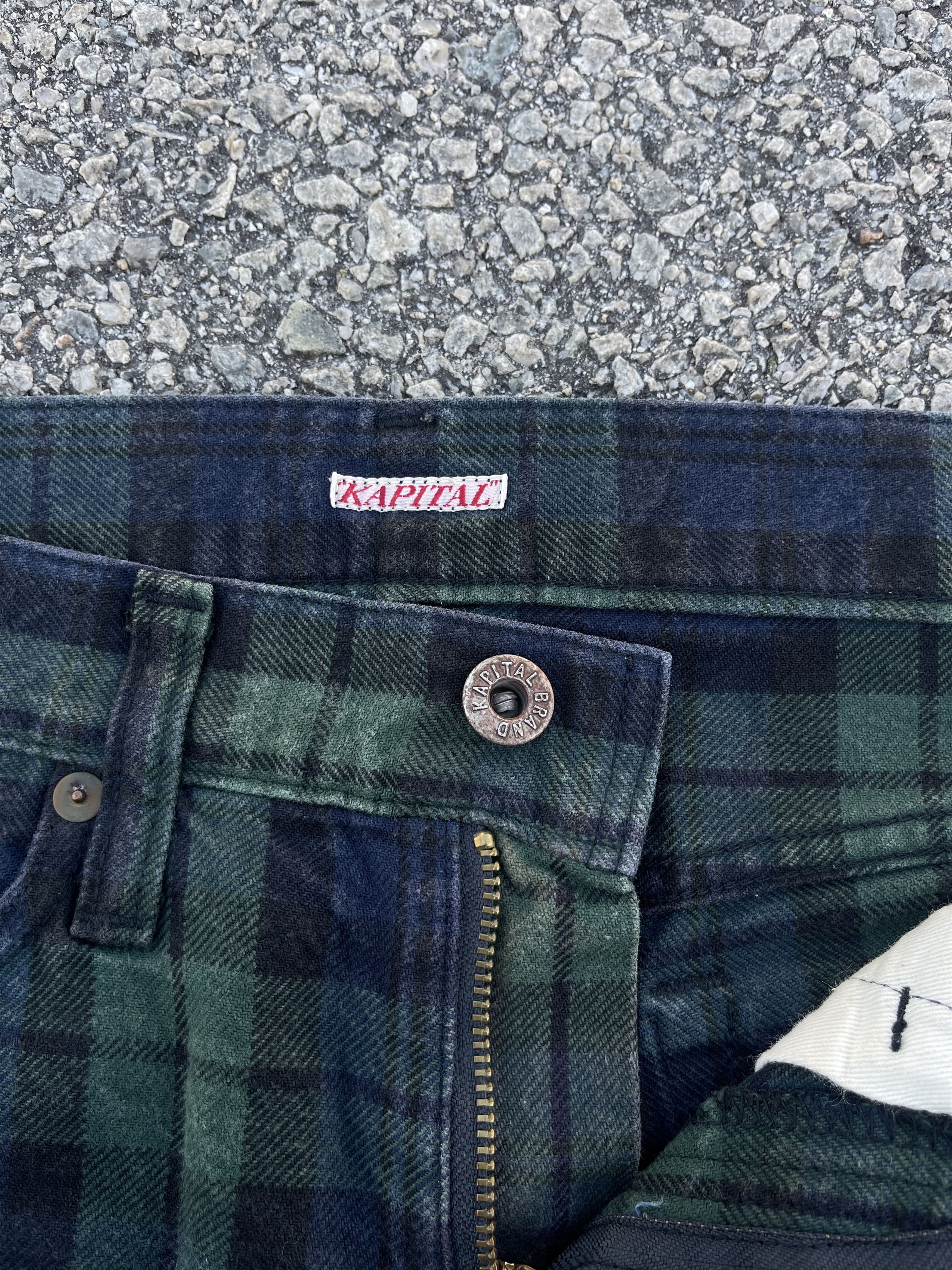 Kapital × Kapital Kountry Kapital Green Checkered XS Size US 28 / EU 44 - 3 Thumbnail