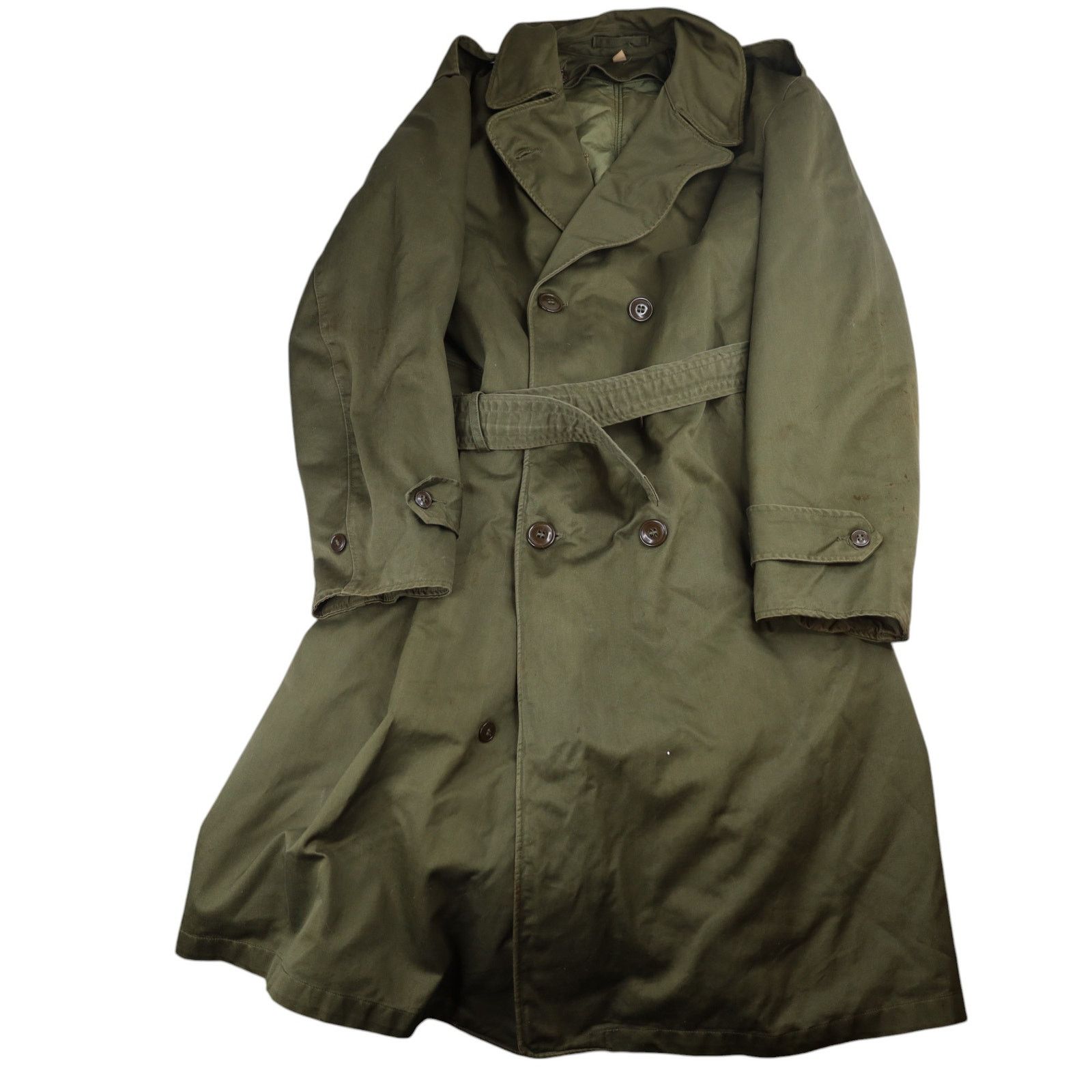 Vintage Vintage Military Surplus Wool Lined Trench Coat Size US M / EU 48-50 / 2 - 1 Thumbnail