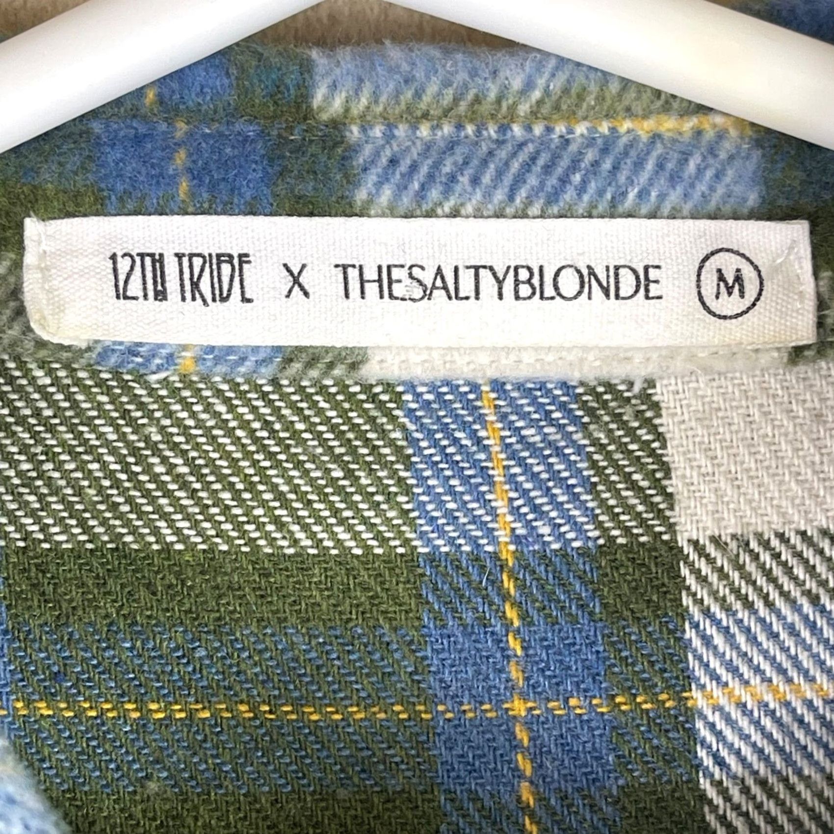 Vintage 12Th Tribe X The Salty Blonde Women's M Flannel Shirt Jacket Chest Pocket Green Size M / US 6-8 / IT 42-44 - 6 Thumbnail