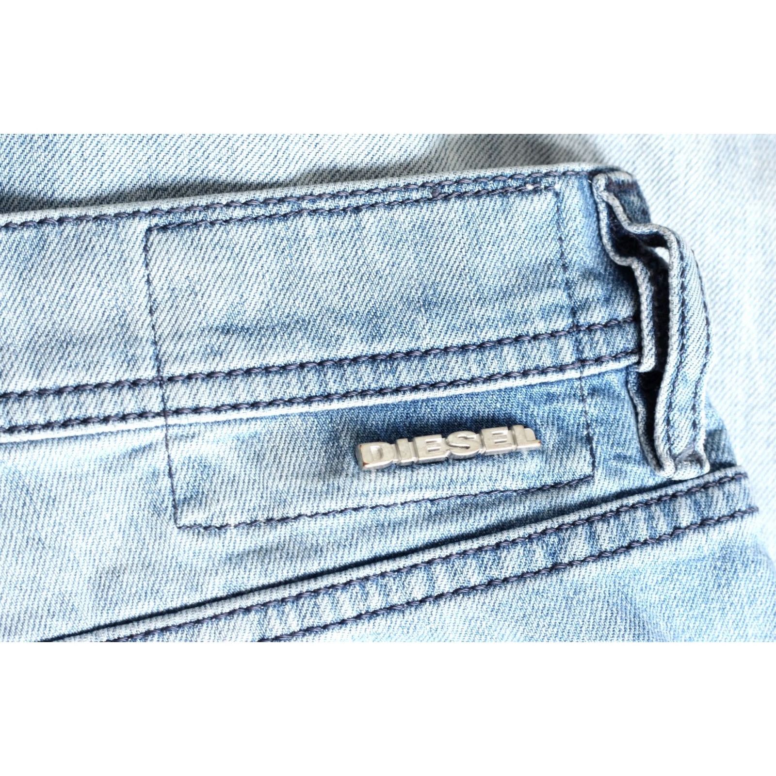 Diesel DIESEL TEPPHAR 081AL Jeans Men Slim Carrot Stretch DZ5519 W29 L32 Blue 5-Pocket Denim Cotton Elastane Mid Rise 32in Inseam Mens Size US 29 - 4 Thumbnail