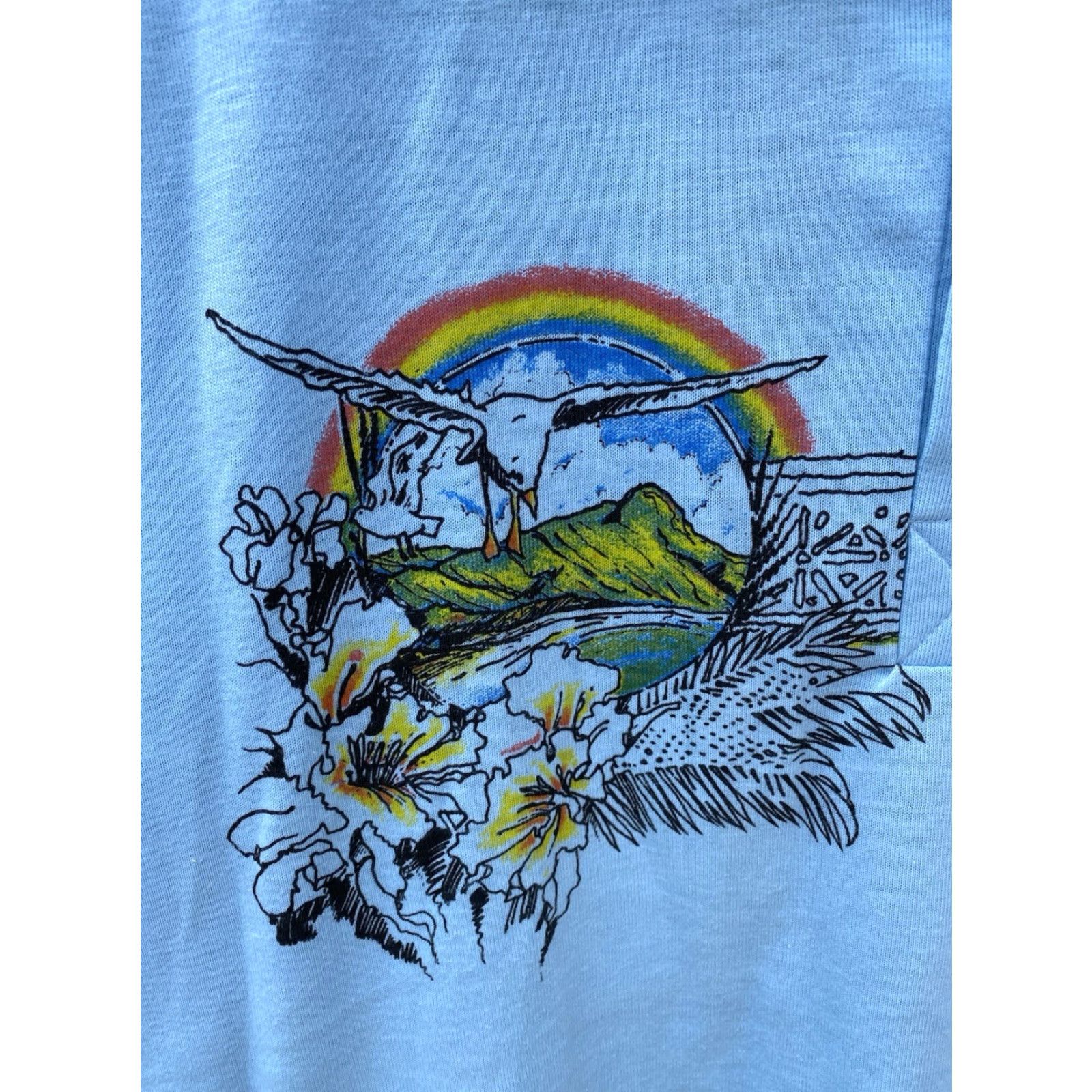 Vintage VINTAGE Mervyns Men’s Collection Hawaiian Polo Shirt XL Shirt Casual 1980s Blue Tropical Rainbow 70s 80s Size US XL / EU 56 / 4 - 7 Thumbnail