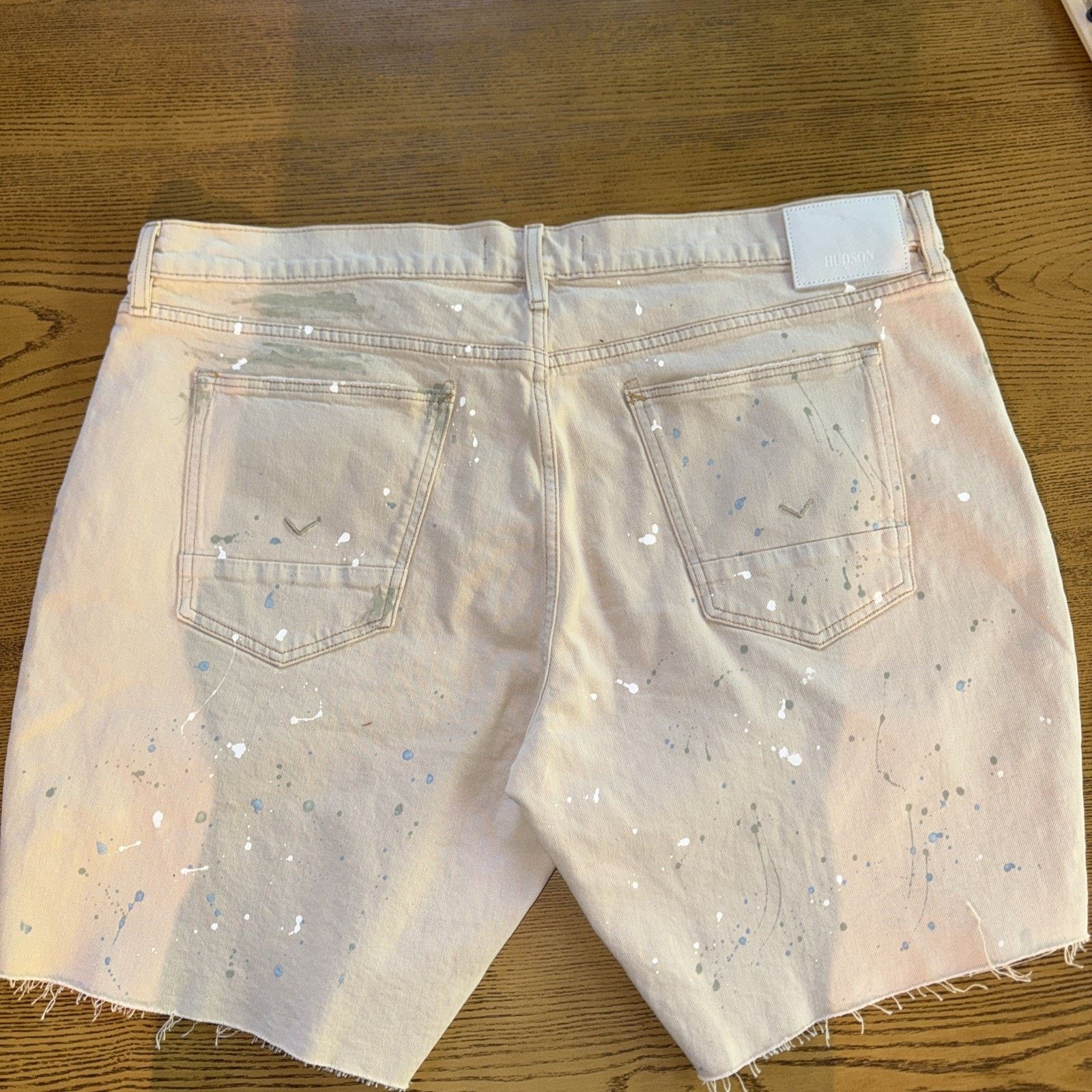 Hudson Hudson Kirk Shorts Tan Painter Distressed 42W 9L splatter Size US 42 / EU 58 - 6 Thumbnail