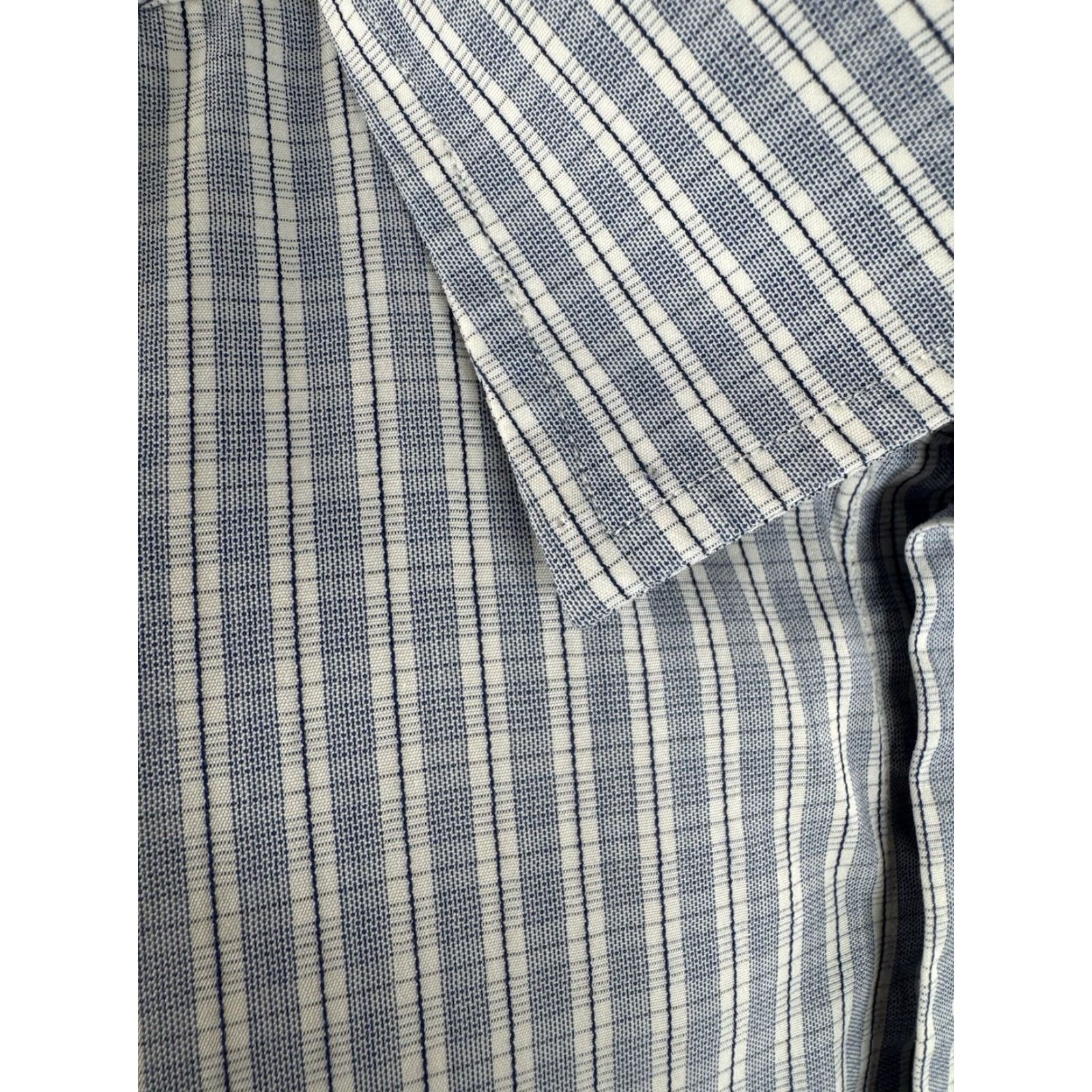 Gieves & Hawkes GIEVES & HAWKES Shirt Plaid Blue / White Mens 16.5 42 Dress Shirt Size US XL / EU 56 / 4 - 2 Thumbnail