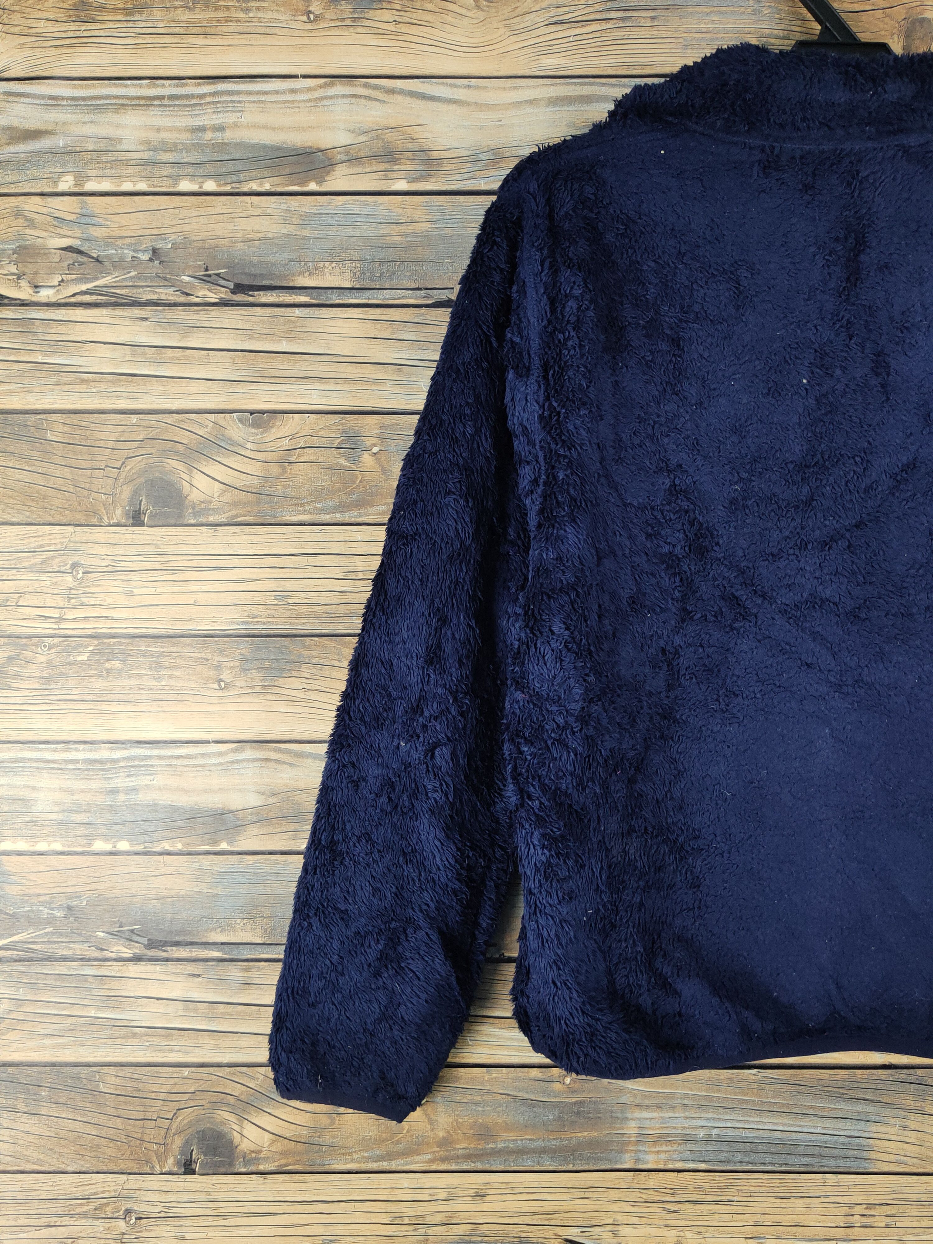 Japanese Brand Uniqlo Navy Fur Faux fleece Sweaters #W2056 Size US S / EU 44-46 / 1 - 8 Thumbnail