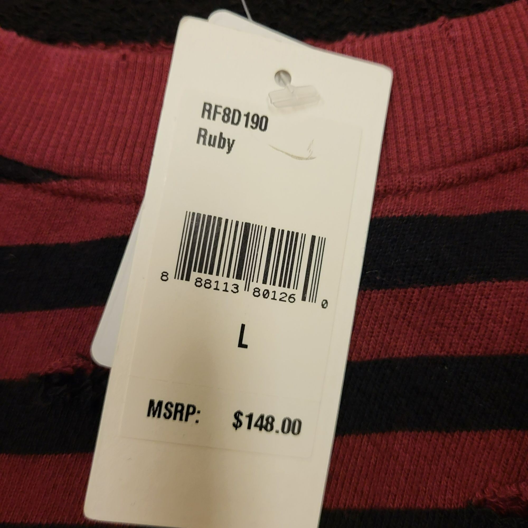 Splendid Splendid Women's West Village Stripe Terry Dress Ruby Women' Size L / US 10 / IT 46 - 14 Thumbnail