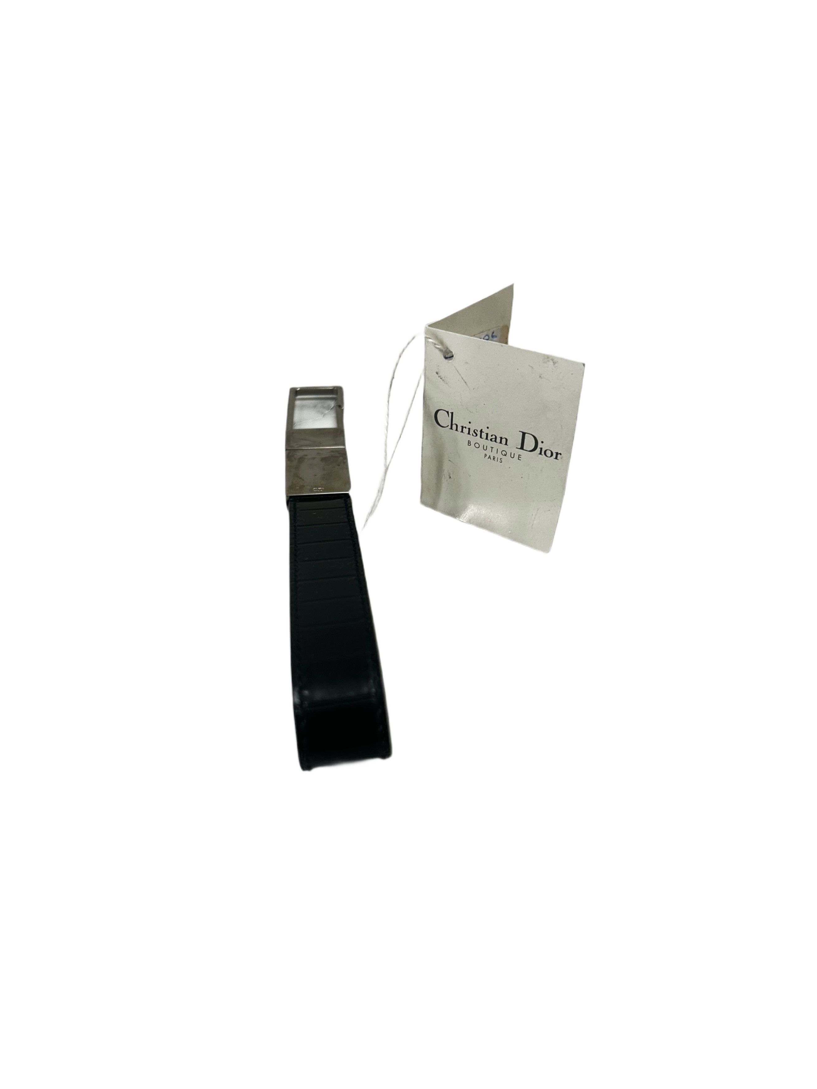 Dior Dior Homme Black Leather Spring Clasp Key Ring Size ONE SIZE - 1 Thumbnail