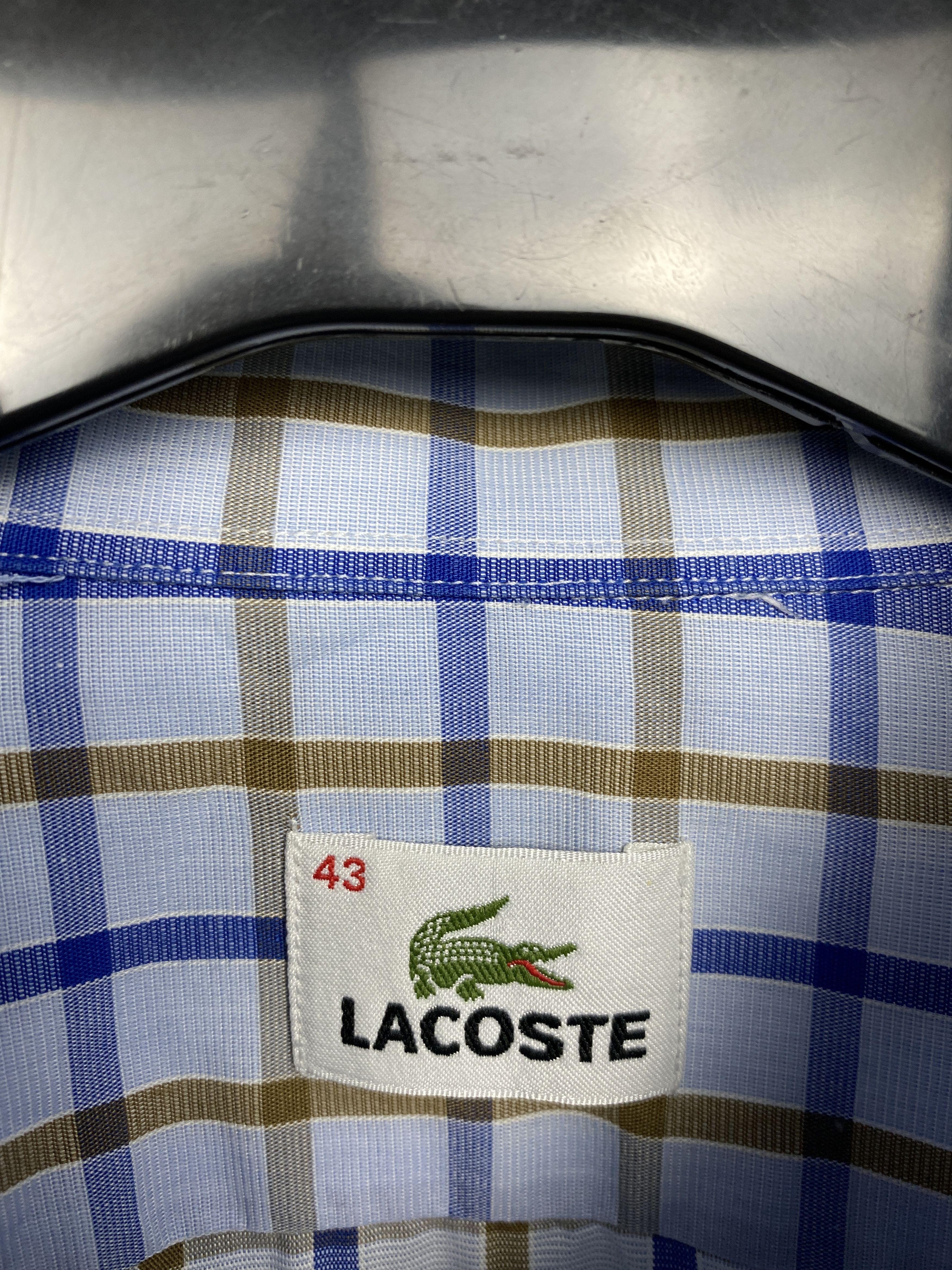 Lacoste Lacoste Vintage Mens Long Sleeve Check Shirt Size US L / EU 52-54 / 3 - 4 Thumbnail