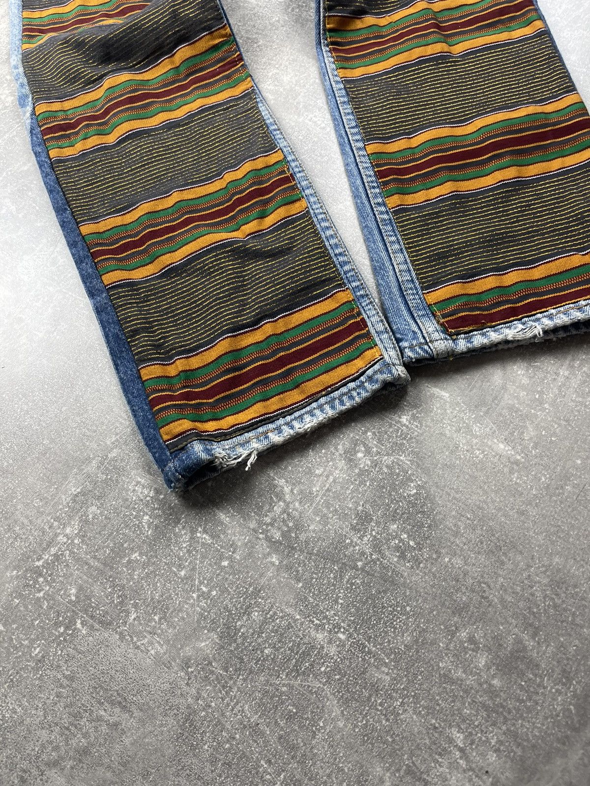 Levi's × Levi's Vintage Clothing × Vintage Levi’s Vintage 701 Denim Stripped Custom Jeans 80s USA Size 28" / US 6 / IT 42 - 4 Thumbnail