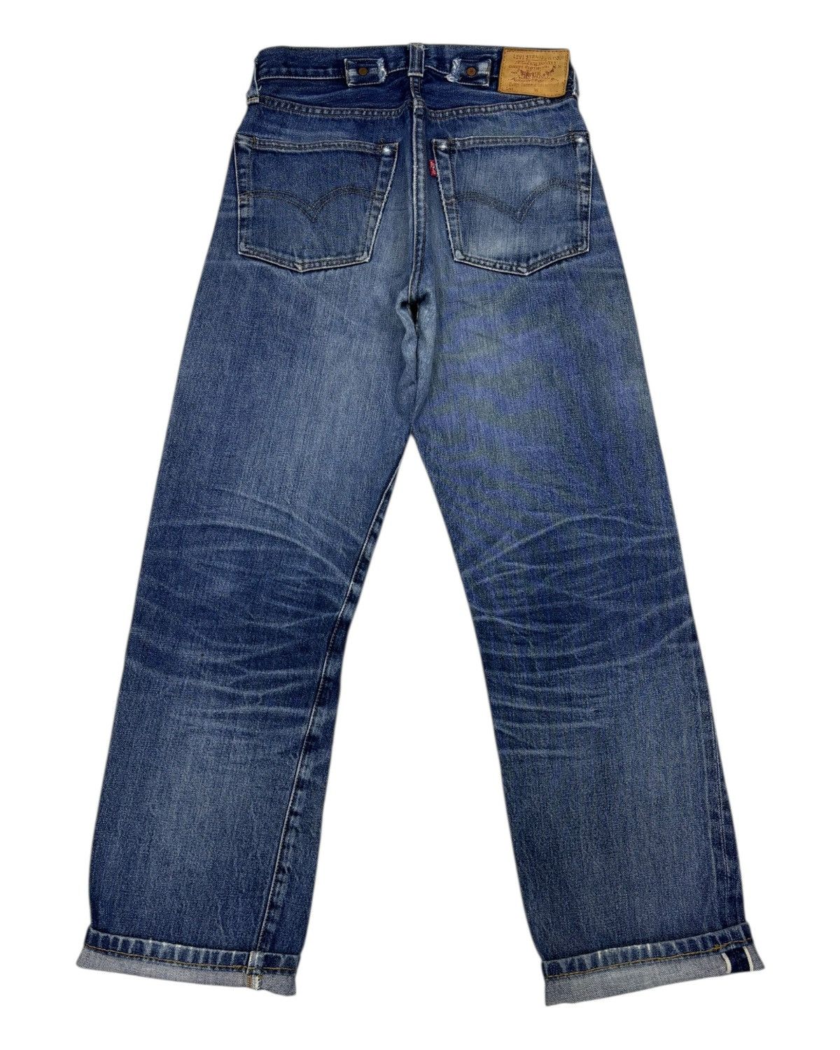 Kapital 🔥VINTAGE LEVIS 201 BIG E SELVEDGE DENIM JEANS RIP BUCKLE Size US 28 / EU 44 - 2 Thumbnail
