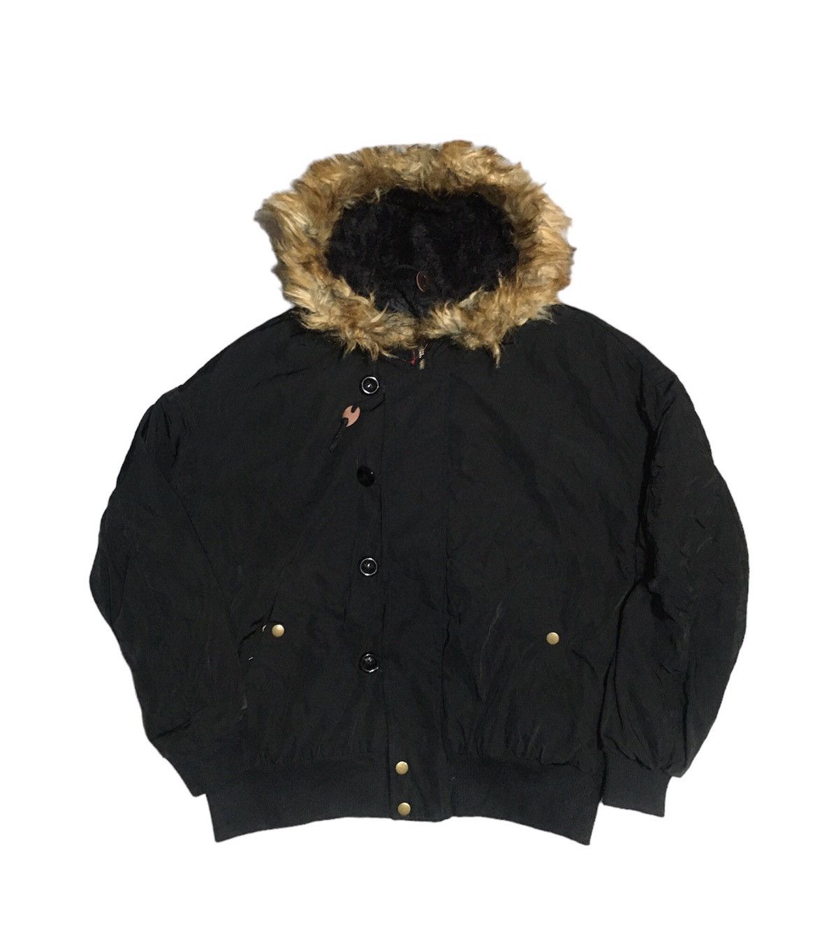 image of 14Th Addiction x If Six Was Nine Unbrand Fur Jacket Style Goa Jacket in Black, Men's (Size Medium)
