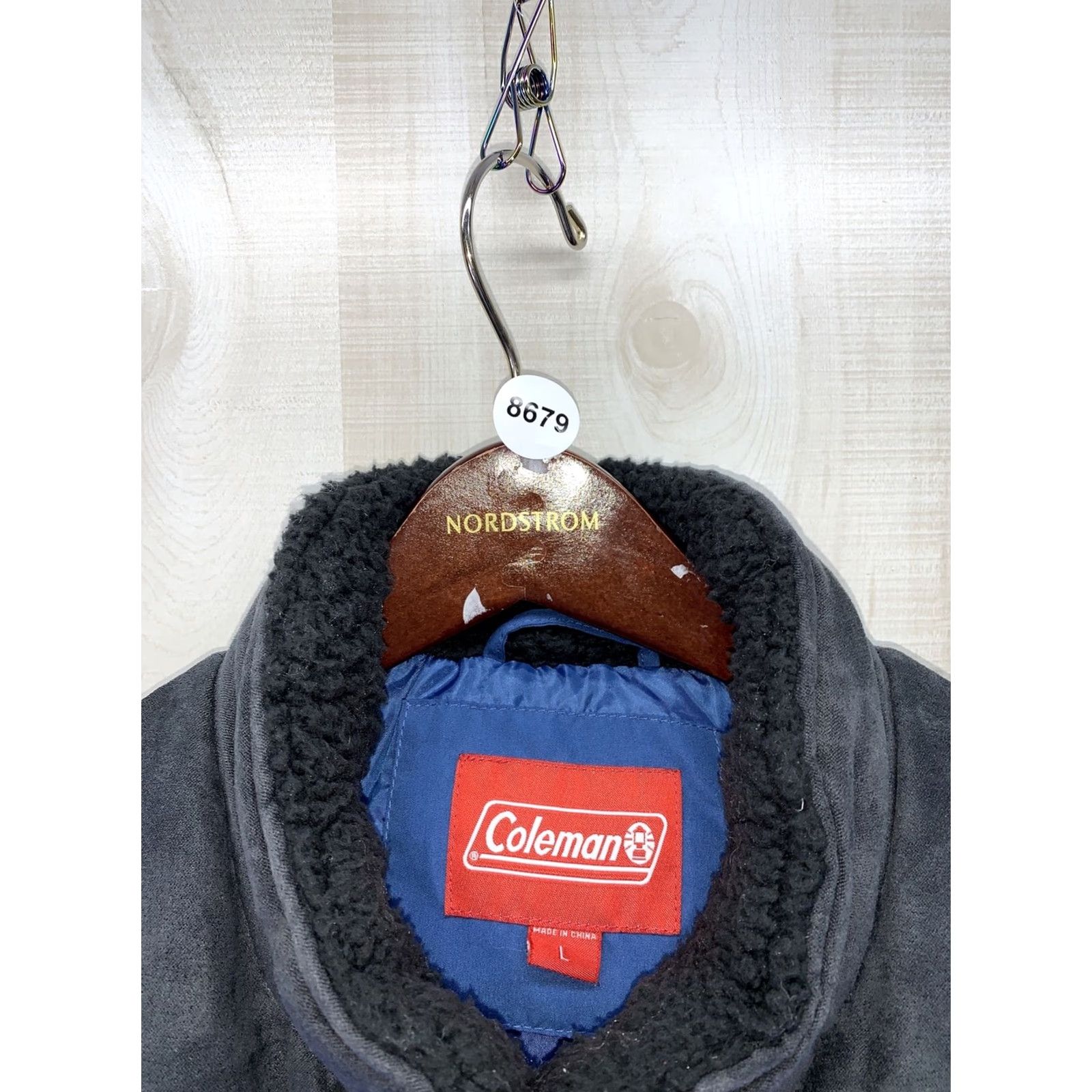 Vintage Coleman Vest Mens Blue W/Faux Suede Puffer Size L Regular Zip Open Front Outdoor Winter 8679 Size US L / EU 52-54 / 3 - 2 Thumbnail