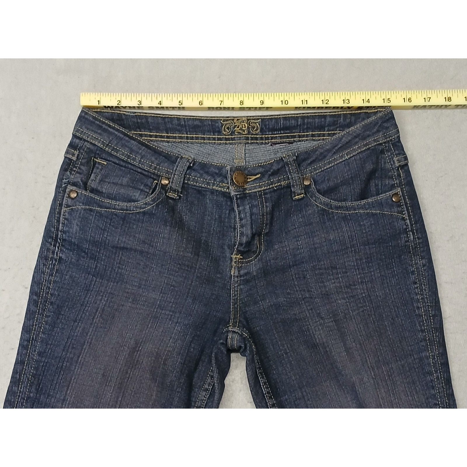 Other Zana Di (14) Y2K Women's Boot Cut Dark Blue Denim Jeans Size 36" / US 14 / IT 50 - 3 Thumbnail