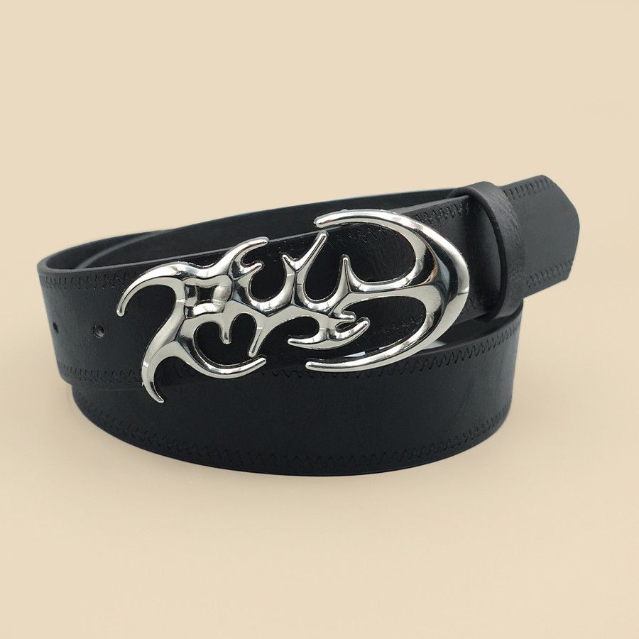 Japanese Brand × Leather Holow Bucke Belt Size ONE SIZE - 1 Thumbnail