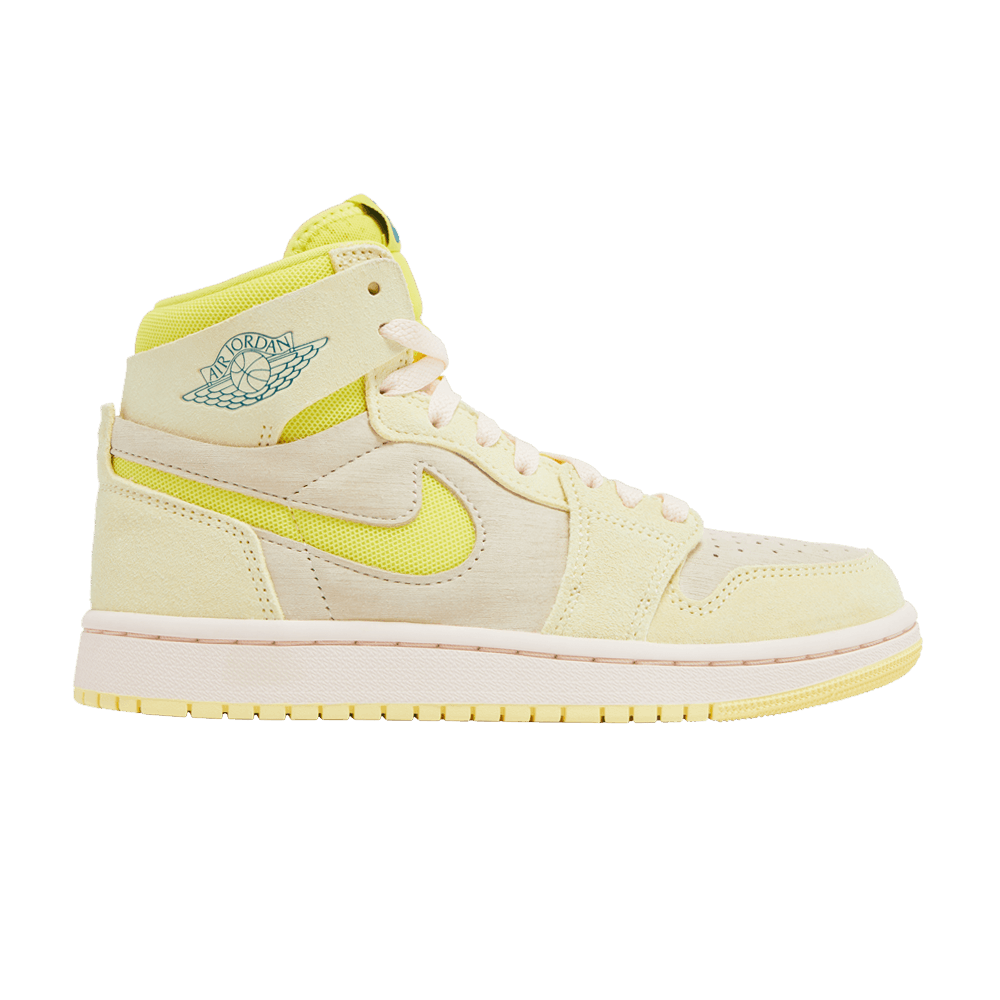 image of Wmns Air Jordan 1 High Zoom Comfort 2 Citron Tint Shoes in Yellow, Women's (Size 7)