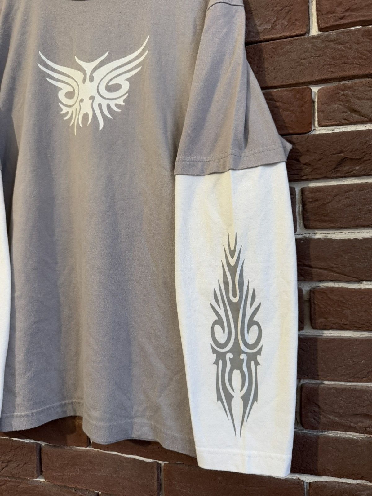 Tribal Streetwear Vintage Y2k 00s Tribal Rave Black Rock Metal Longsleeve Size US L / EU 52-54 / 3 - 4 Thumbnail
