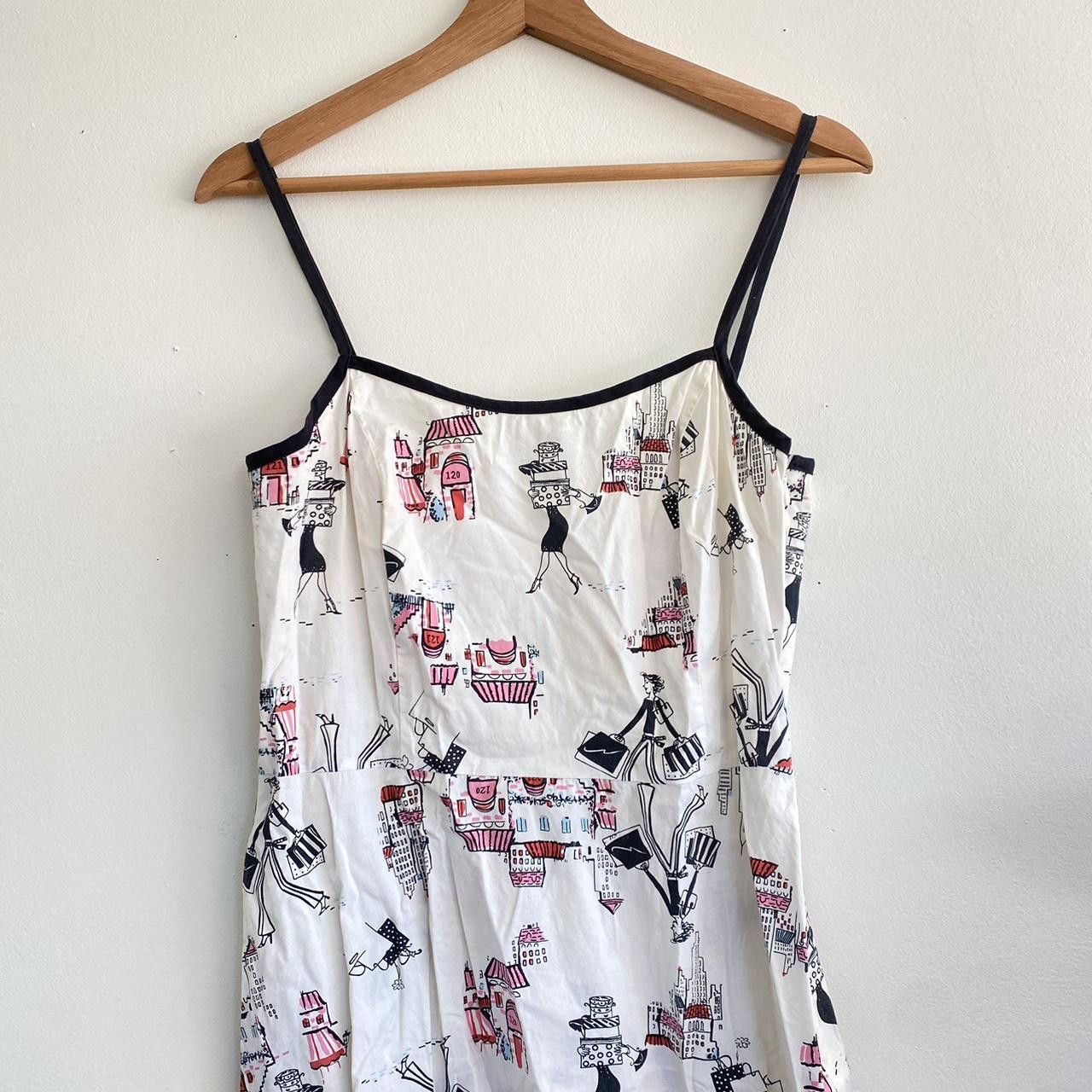 Designer AGB DRESS BYER CALIFORNIA WHITE ABSTRACT NIGHTY DRESS SIZE 6 Size M / US 6-8 / IT 42-44 - 2 Thumbnail