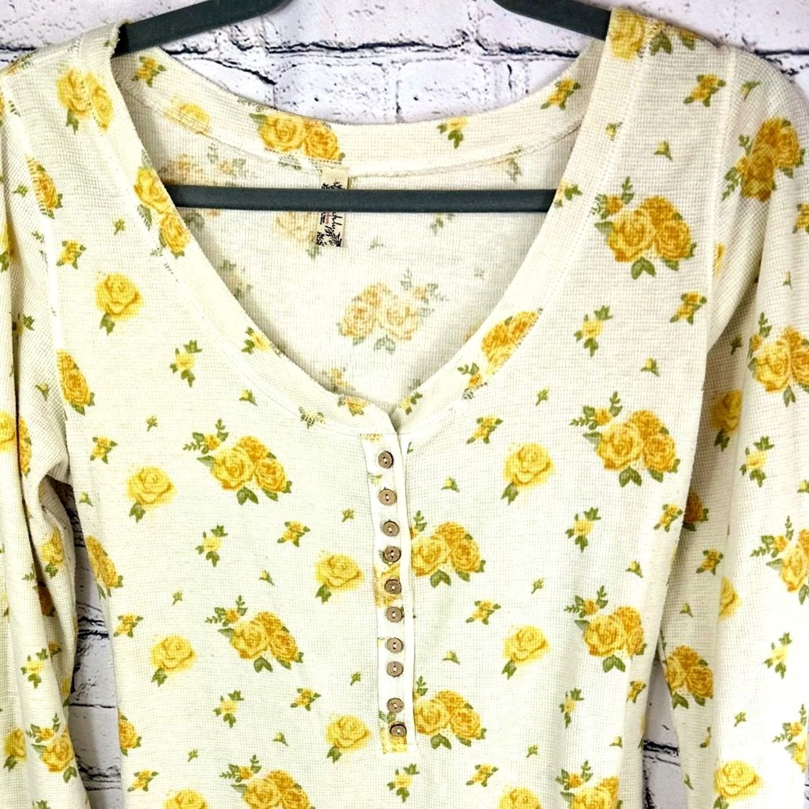 Free People Free People Dylan Thermal Floral Bodysuit Sunny Weather - XL Size XL / US 12-14 / IT 48-50 - 7 Thumbnail