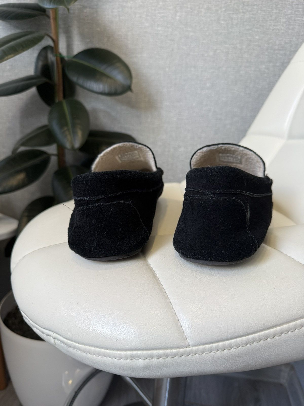 Polo Ralph Lauren Polo Bear Moccasin Slippers Mens Black Suede Shearling Shoes Size US 12 / EU 45 - 17 Thumbnail