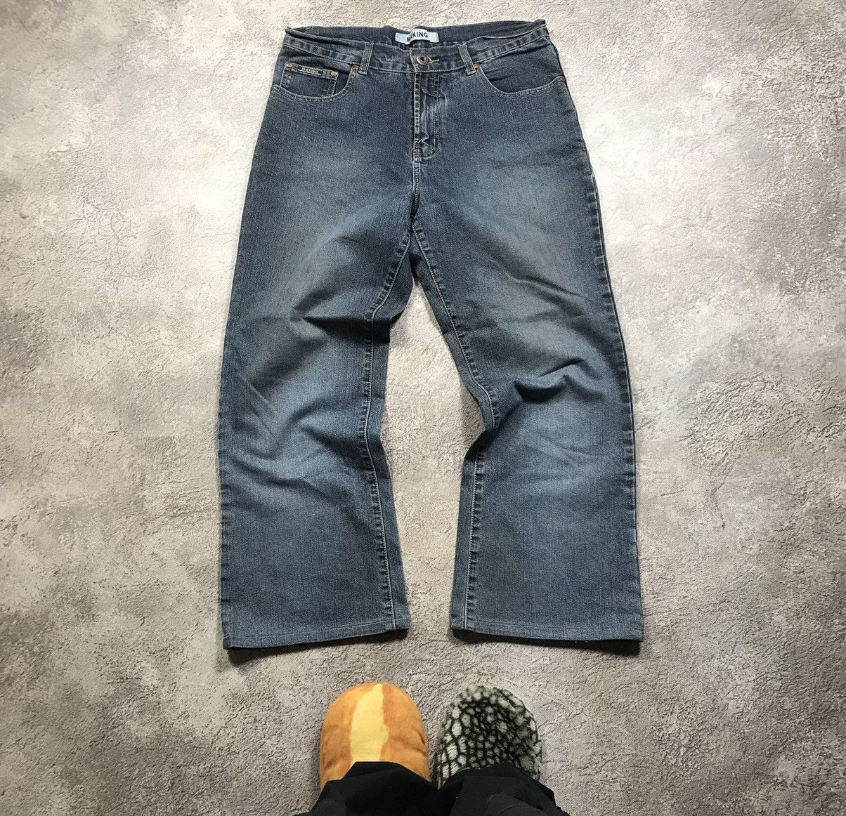 Japanese Brand vintage Faded Jeans japan distressed denim spring pants 90s Size US 33 - 2 Thumbnail