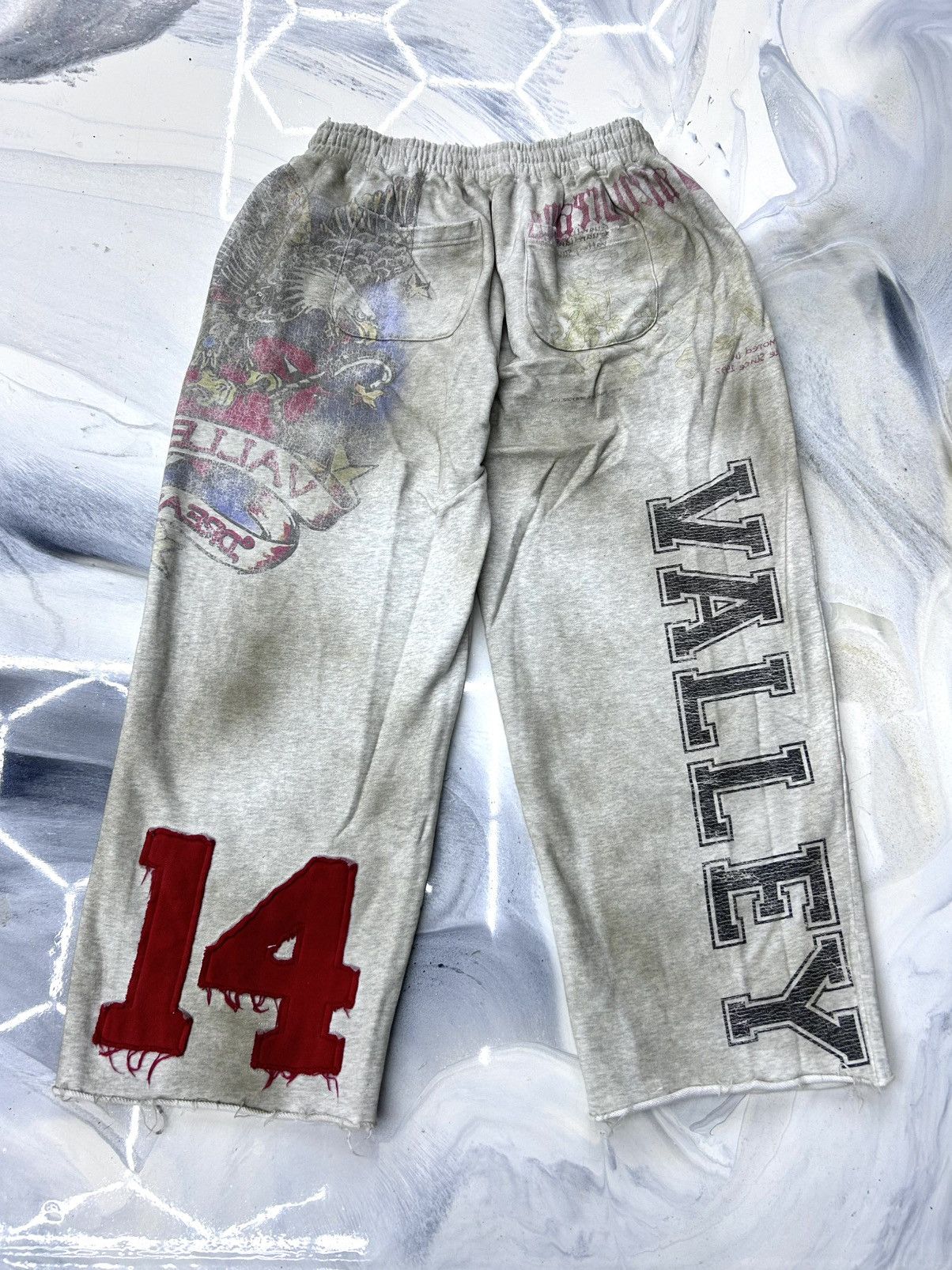 Vale Vale Crash Sweatpants Grey Purple Red Size S Size US 30 / EU 46 - 2 Thumbnail