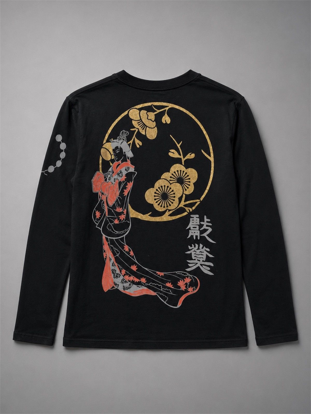 Karakuri Tamashii Sukajan Geitsha Japanese Art Mibudo Design Long Sleeve Size US S / EU 44-46 / 1 - 1 Thumbnail