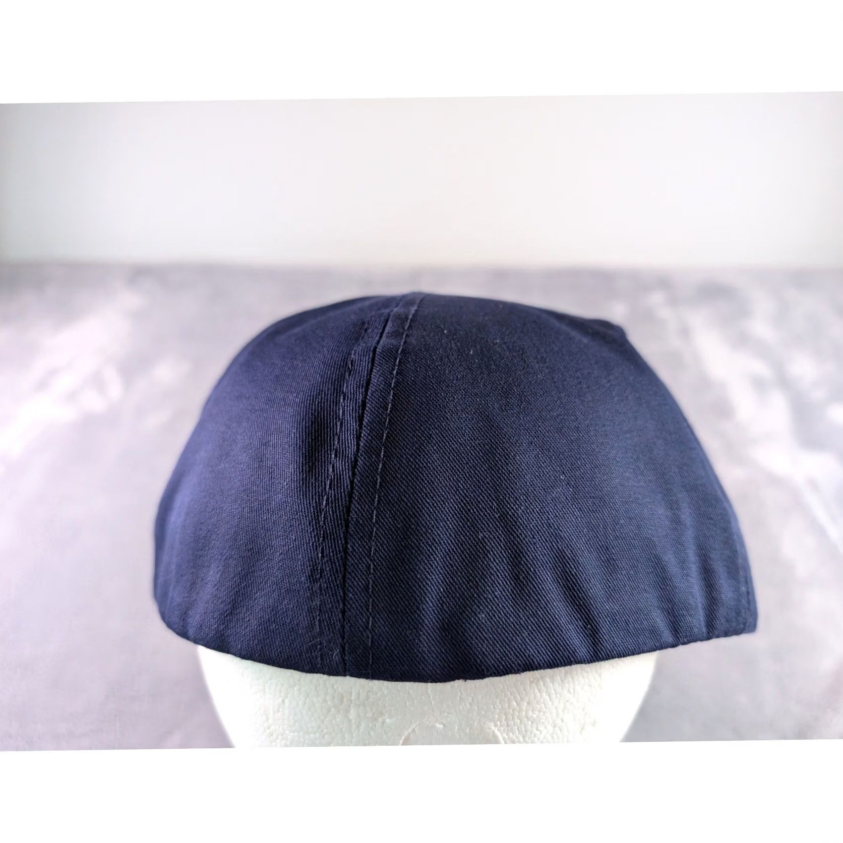 Vintage VINTAGE Blue FOG Embroidery Navy Blue Twill Fitted Hat Made in USA Large XL Hat Mens Big Navy Cap Size ONE SIZE - 3 Thumbnail