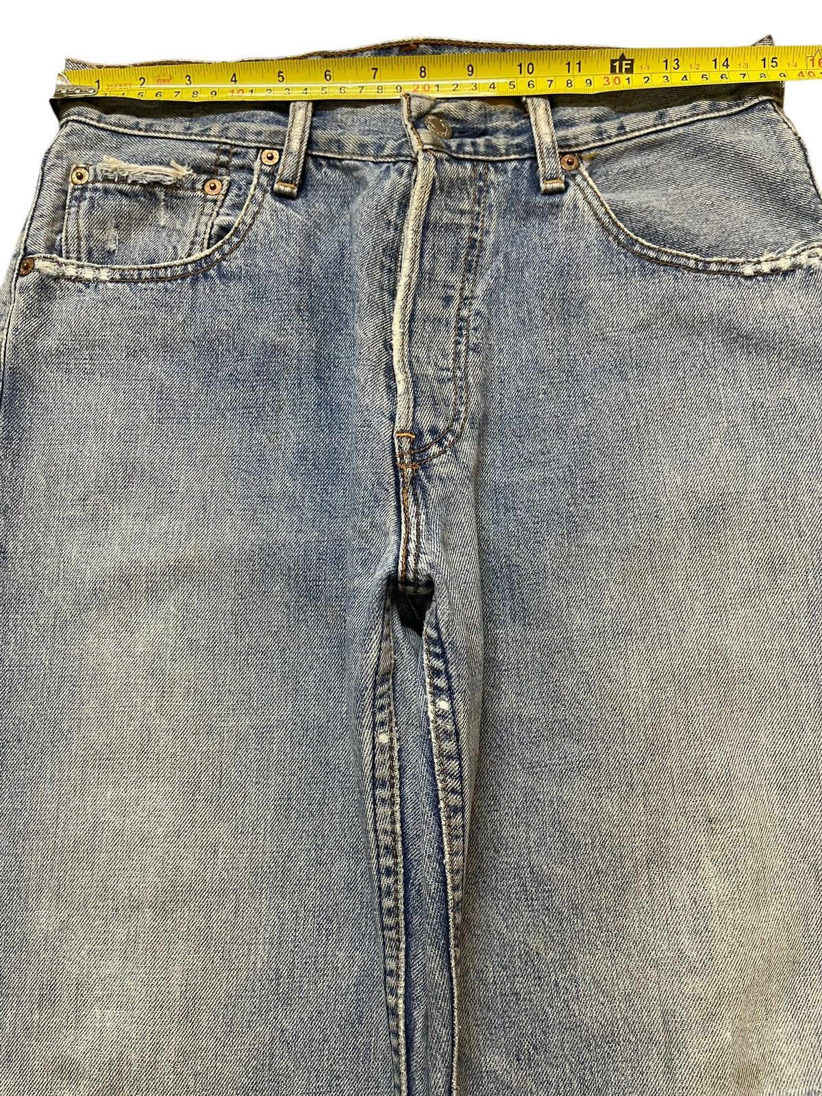 Levi's Vintage 90s Japan Levis 513 Faded Wash Distress Loose Jeans Size US 30 / EU 46 - 12 Thumbnail