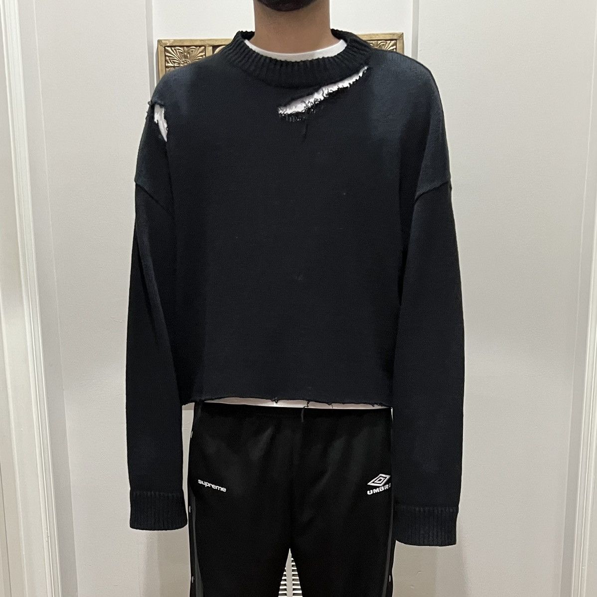 Designer × Our Legacy Our Legacy Cropped Knit Sweater Size US M / EU 48-50 / 2 - 5 Thumbnail