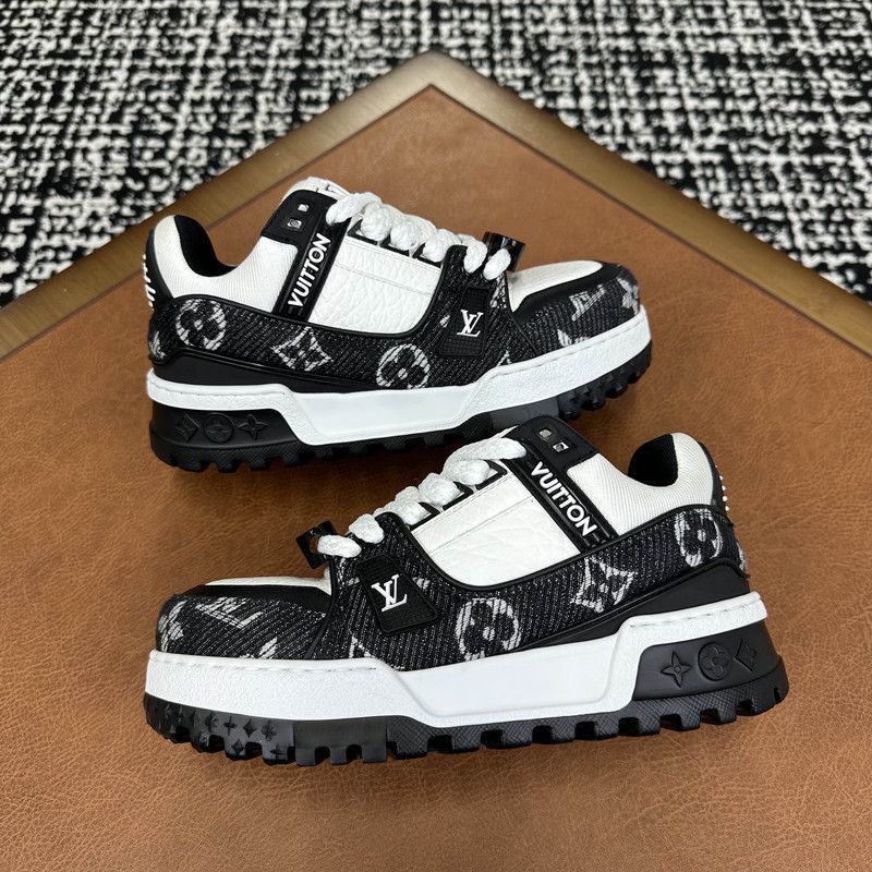 Louis Vuitton Louis Vuitton Trainer Maxi Black White Sneakers -2508 Size US 5.5 / EU 38 - 4 Thumbnail