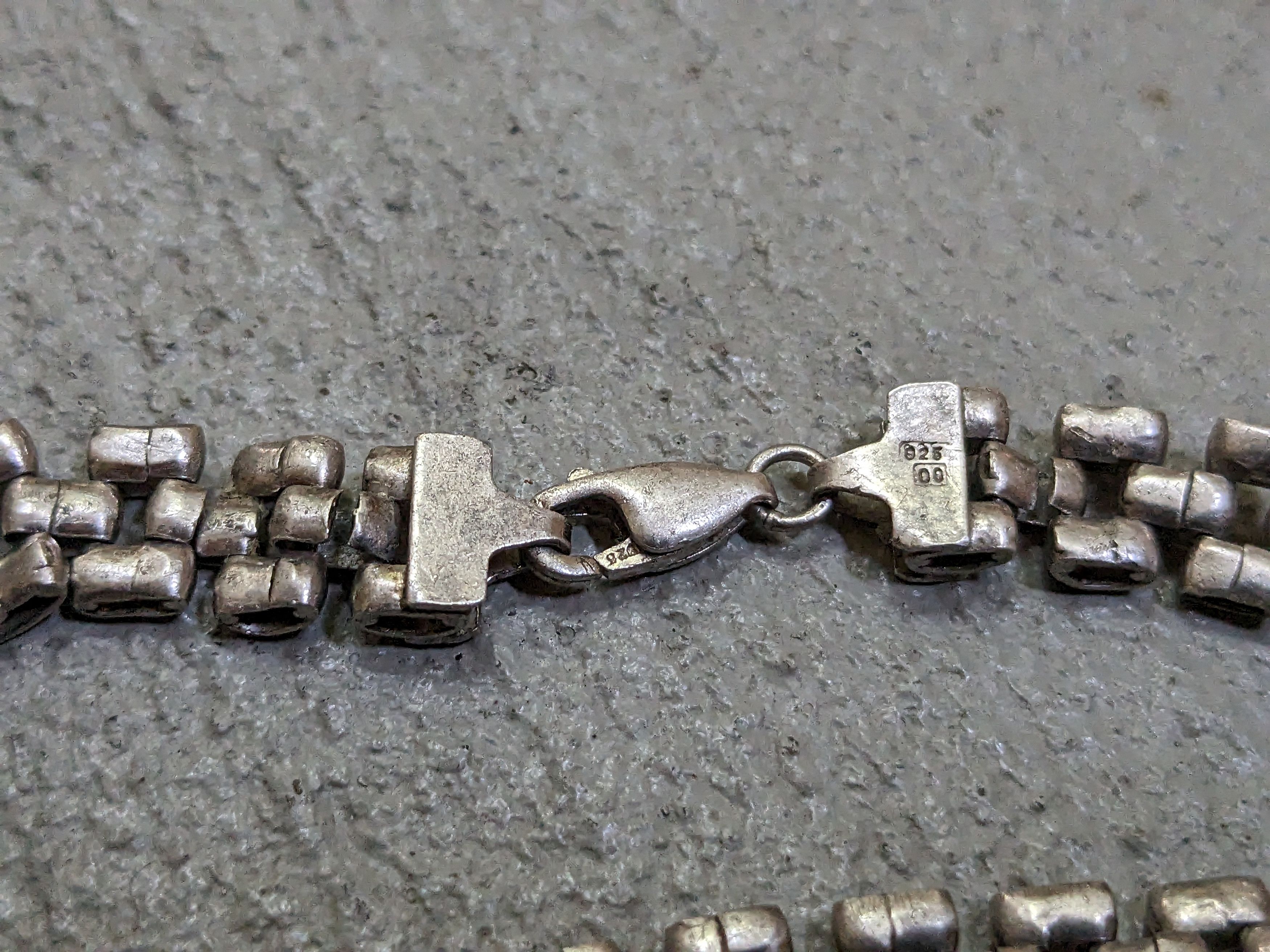 Jewelry Vintage Sterling Silver Bracelet Panther Chain Link 7.25" Size ONE SIZE - 10 Thumbnail