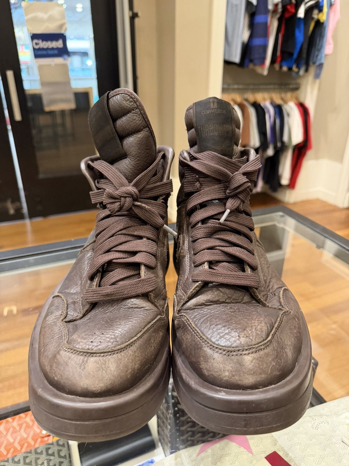Converse × Rick Owens Drkshdw Rick Owens x Converse DRKSHDW TURBOWPN Mids - Clay Size US 10 / EU 43 - 5 Thumbnail