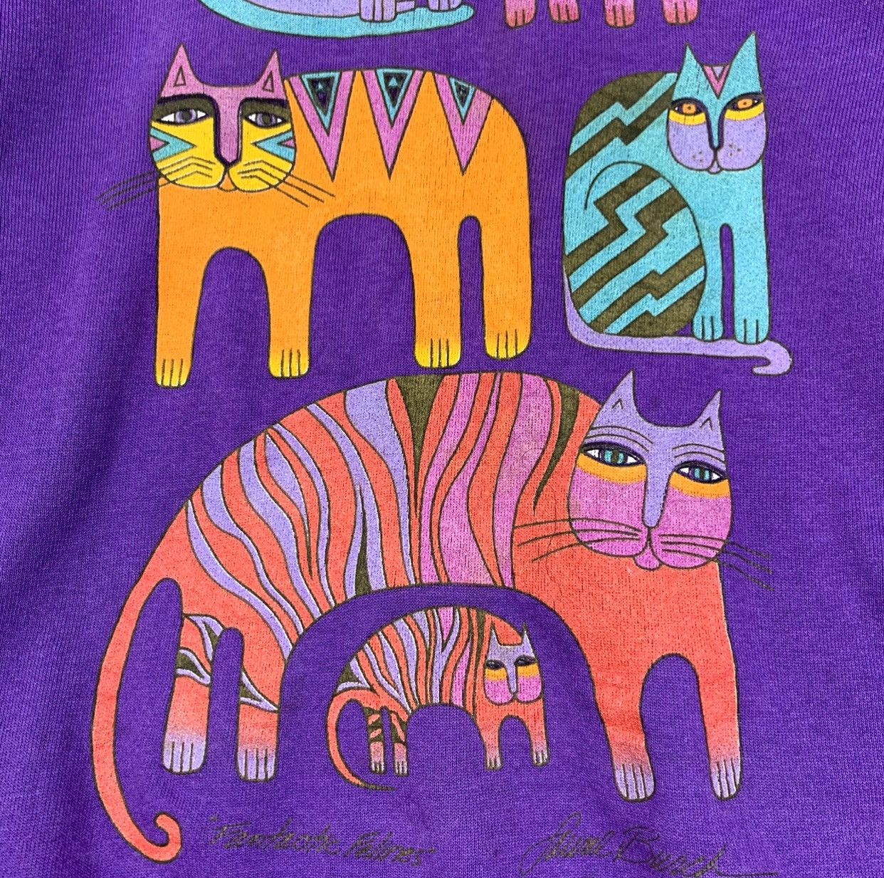 Vintage Vintage 90s Samuel Burch Graphic Art Cat Sweatshirt Size S Size US S / EU 44-46 / 1 - 3 Thumbnail