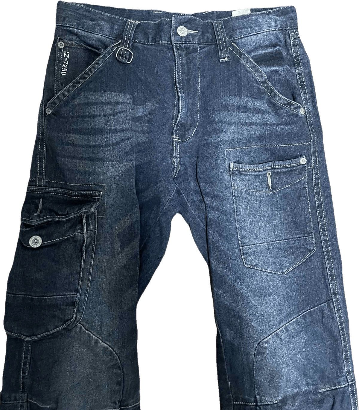 Le Grande Bleu (L.G.B.) 2000s Japanese archive cargo pocket jeans Size US 30 / EU 46 - 2 Thumbnail