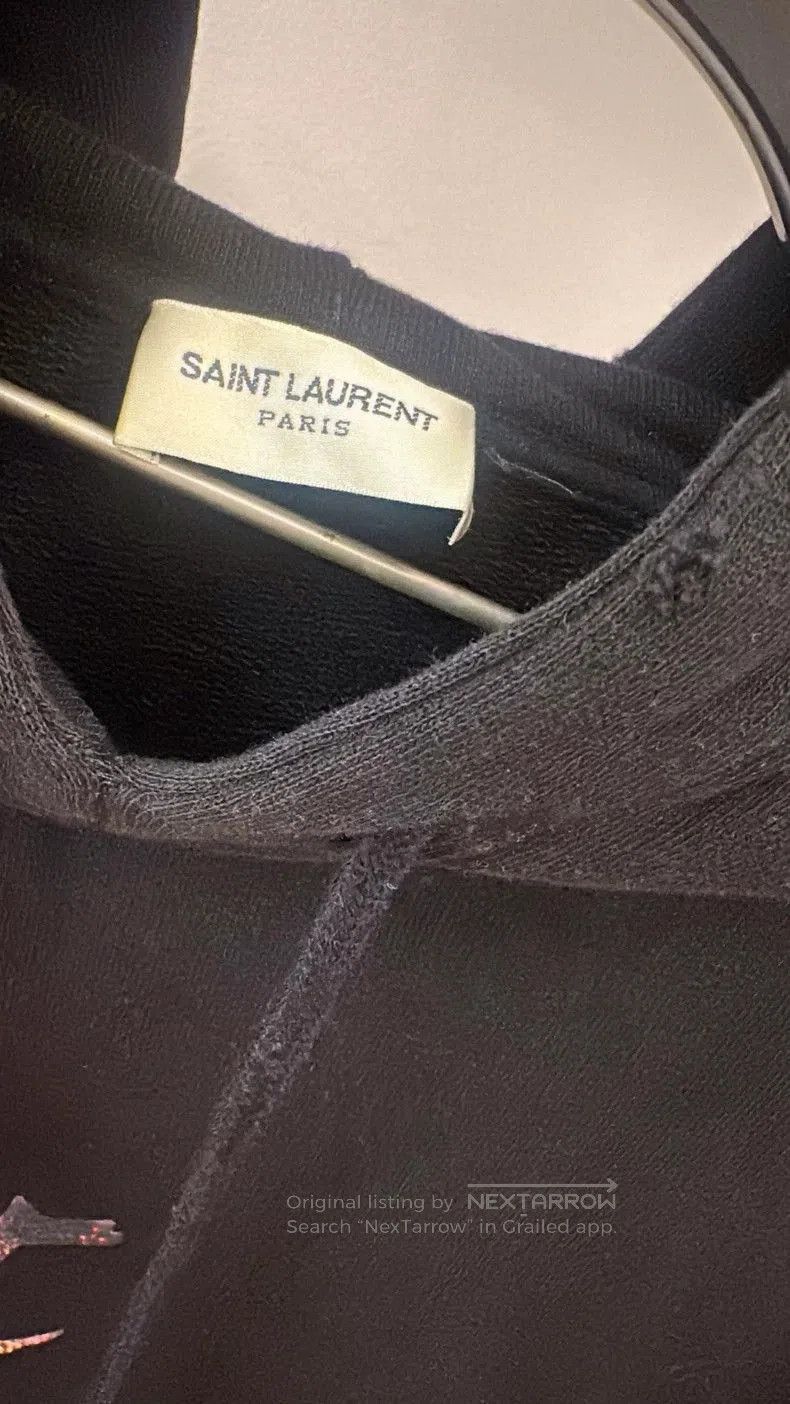 Saint Laurent Paris Saint Laurent Black Hoodie with Logo. Size US XS / EU 42 / 0 - 2 Thumbnail