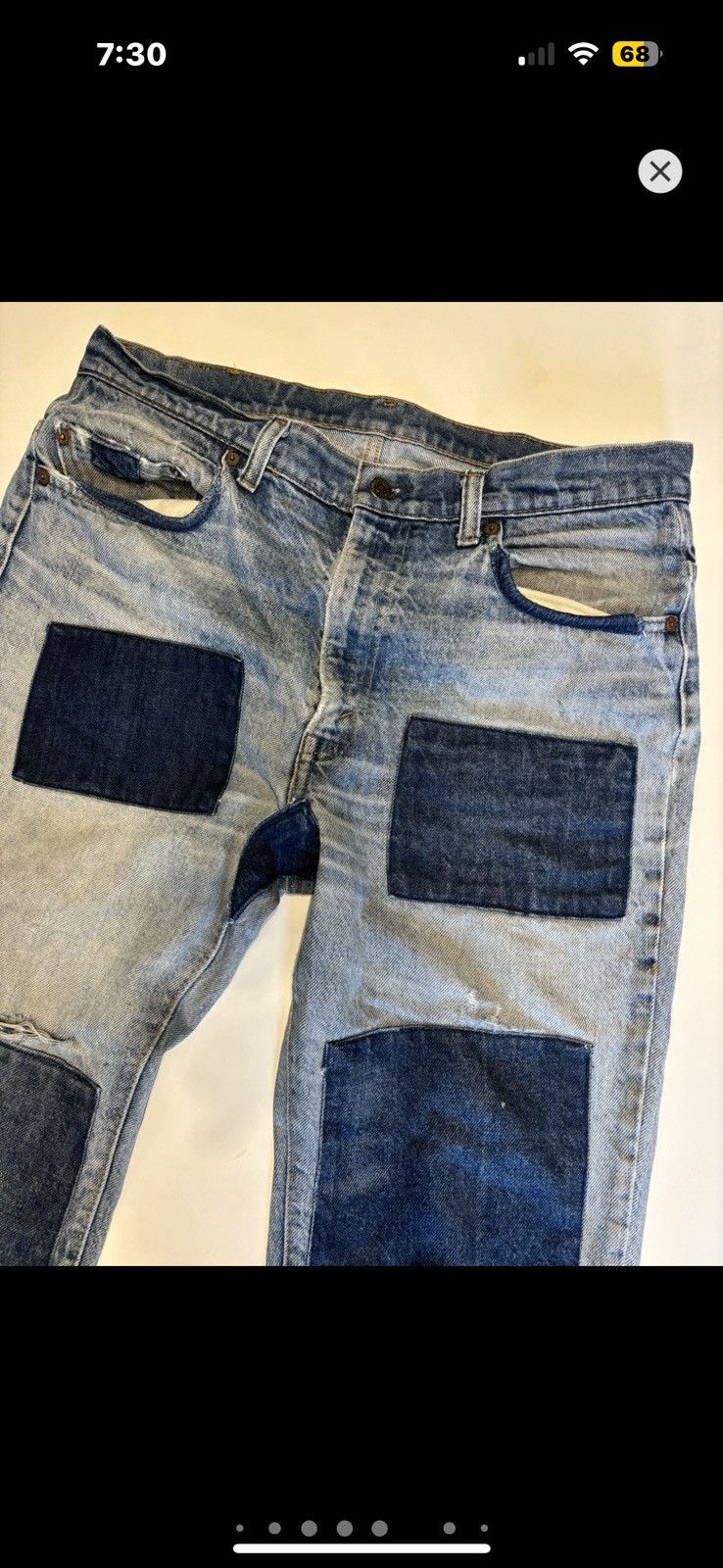 Levi's Vintage Clothing ***FINAL DROP***RARE 80s LEVIS PATCHWORK DISTRESS DENIM 36 Size US 36 / EU 52 - 13 Thumbnail