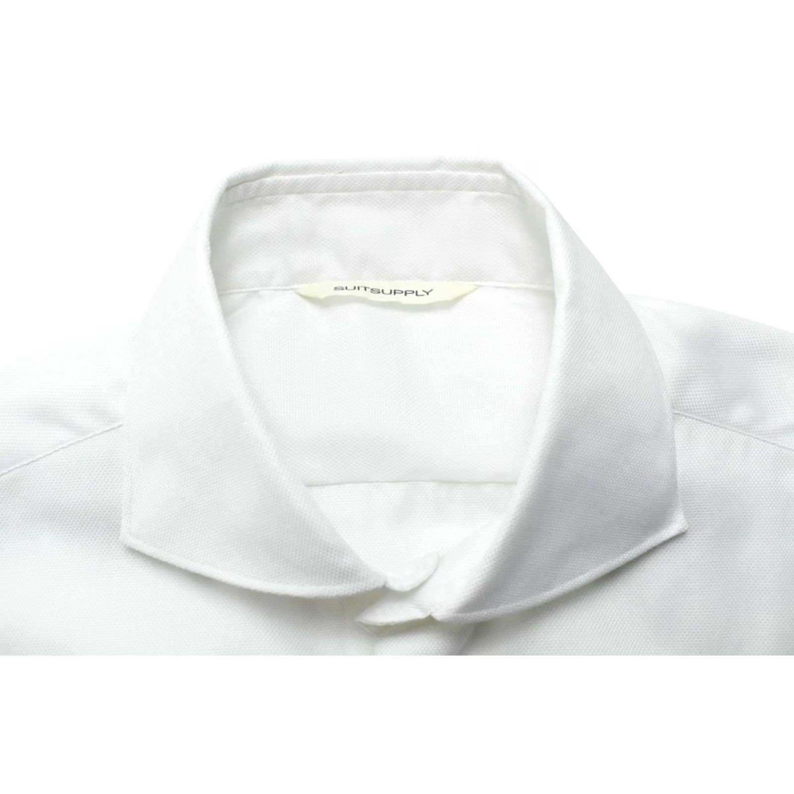 Suitsupply SUITSUPPLY Extra Slim Fit Formal Shirt Men's LARGE Textured White Buttons Size 42R - 4 Thumbnail