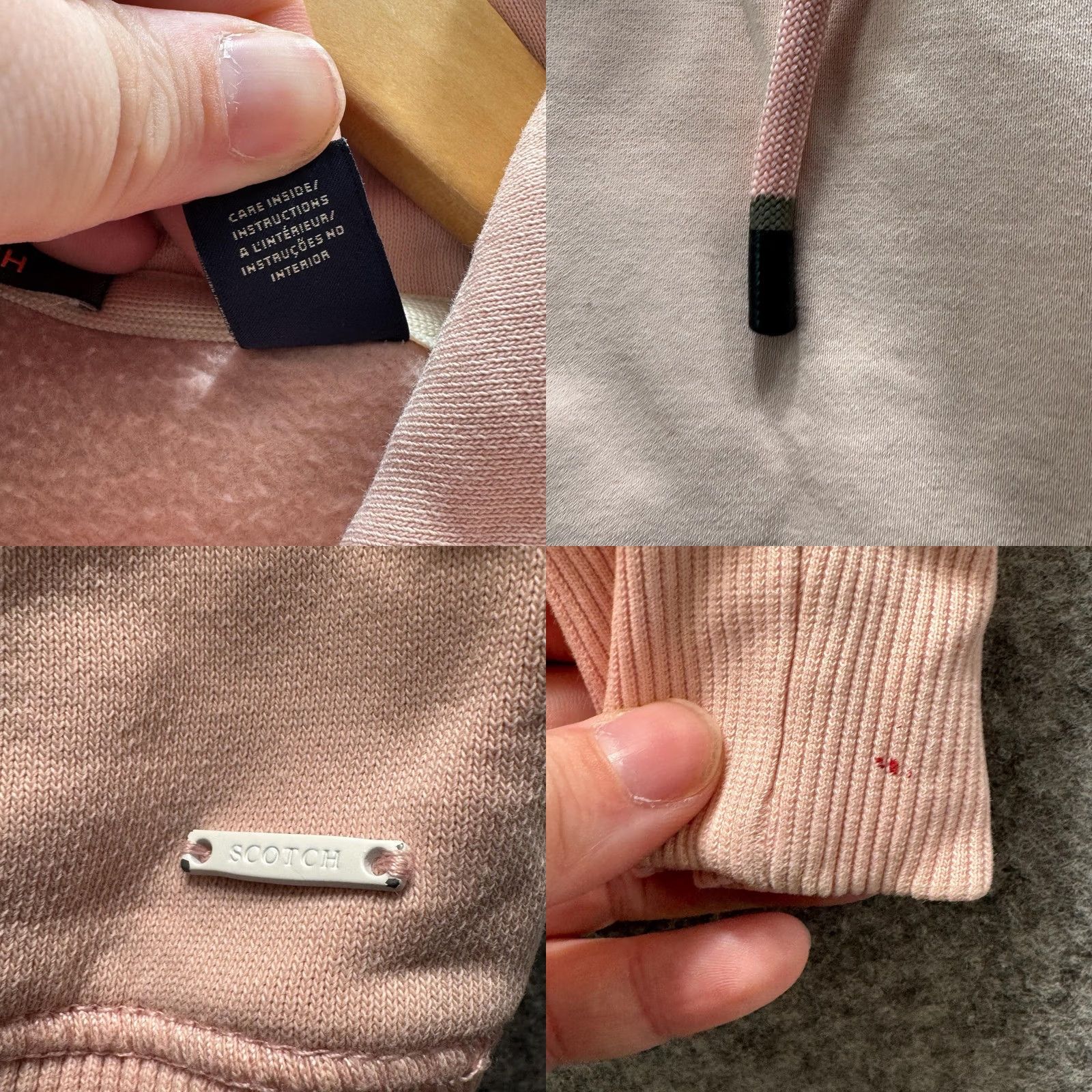 Scotch & Soda Scotch & Soda Hoodie Mens XS Pink Indigo Underground Ams Blauw Graphic Pullover Size US XS / EU 42 / 0 - 8 Thumbnail