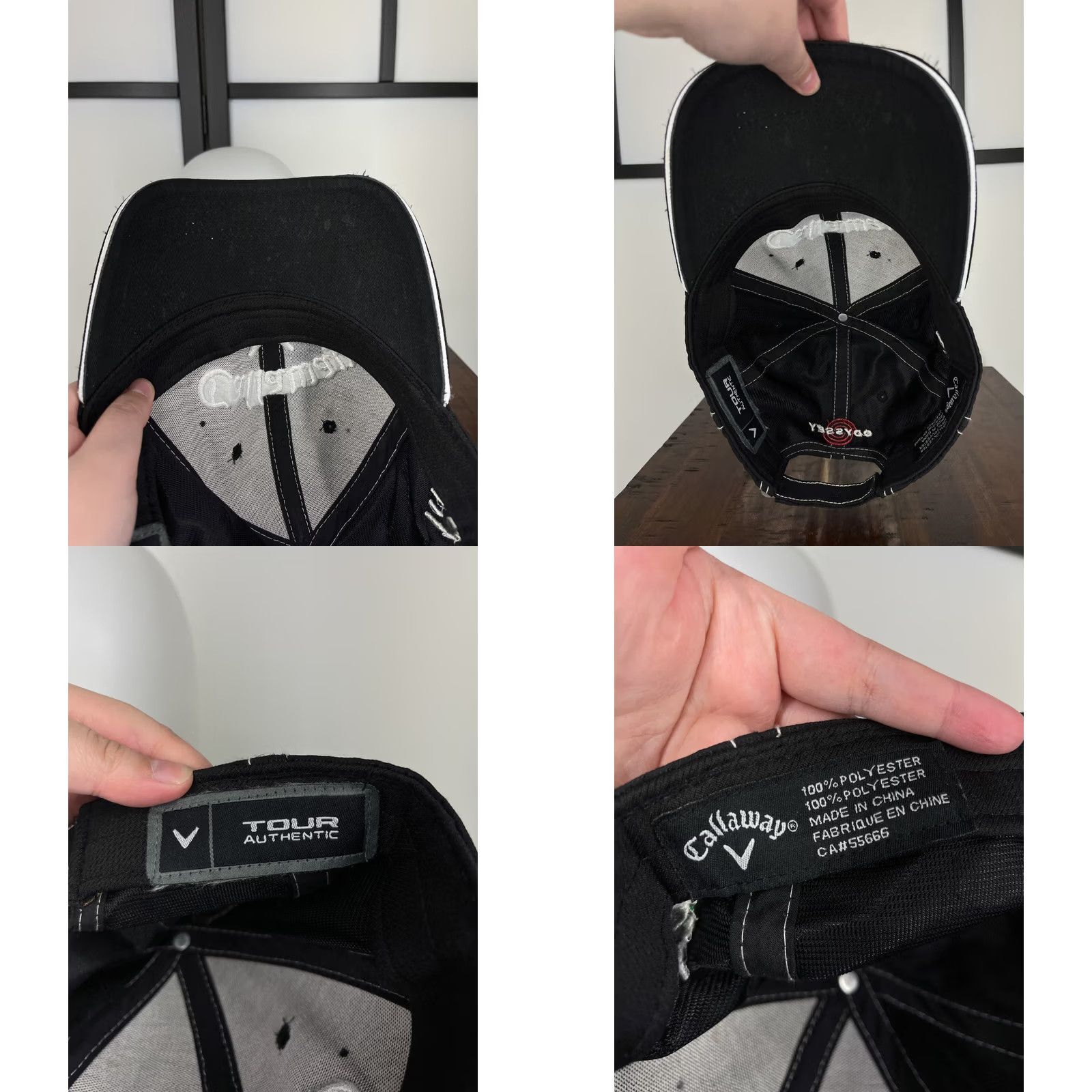 Callaway Callaway Hat Cap Strap Back Adult Black Tour Bertha 14 Speed Regime Polyester Golf Hat Logo Adjustable Lightweight Men Black one size Cap Size ONE SIZE - 9 Thumbnail