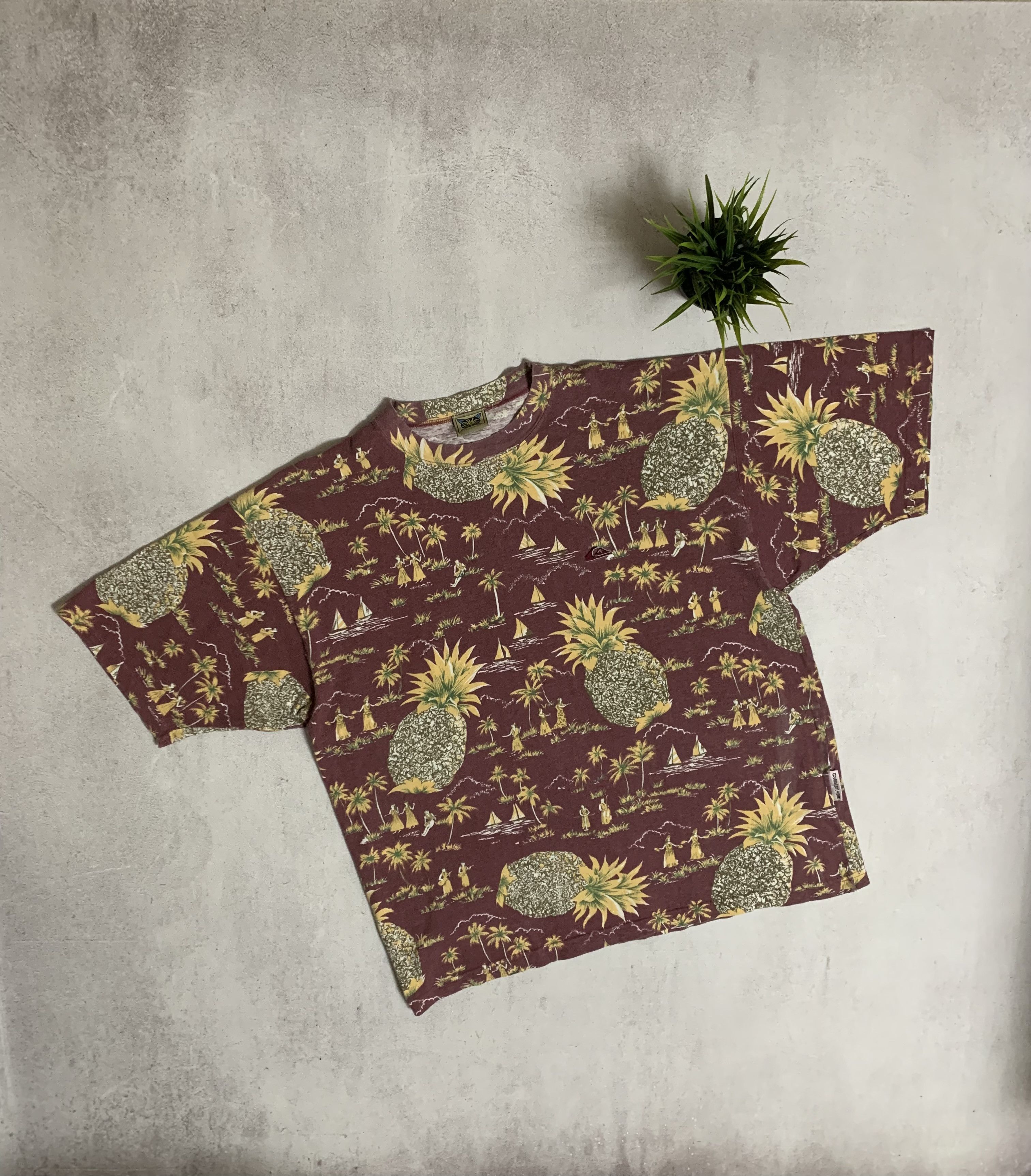 Quiksilver × Vintage Vintage Quiksilver T Shirt Tee Retro Overprinted Baggy 90s Size US XL / EU 56 / 4 - 1 Thumbnail