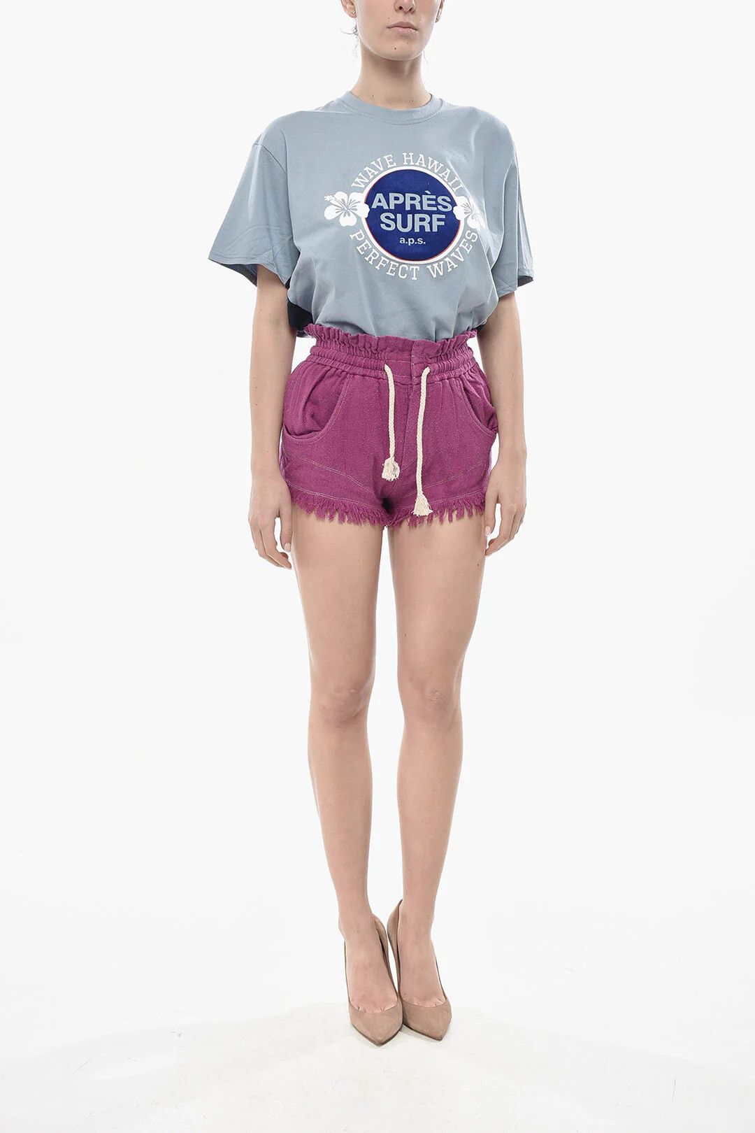 Isabel Marant og1mm0326 Silk Short in Purple Size 26" / US 2 / IT 38 - 4 Thumbnail
