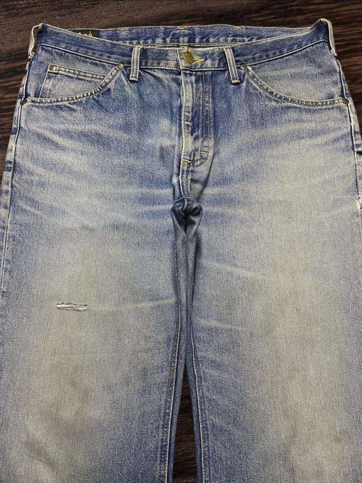 Lee × Vivienne Westwood Vintage Lee Riders Faded Wash Distressed Baggy Jeans Size US 34 / EU 50 - 3 Thumbnail