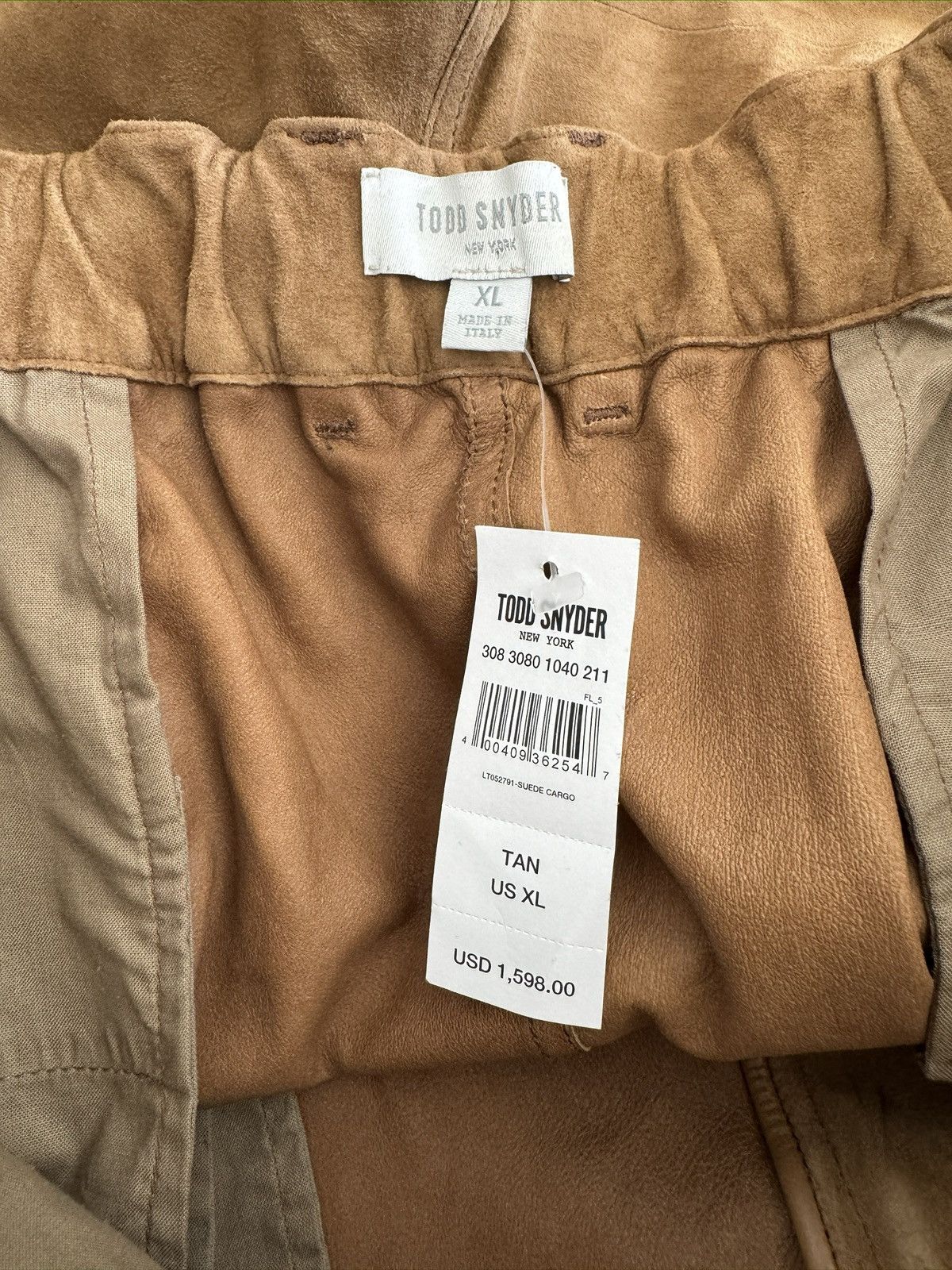 Todd Snyder $1600 Tan Lamb Suede Cargo Shorts Size US 36 / EU 52 - 6 Thumbnail